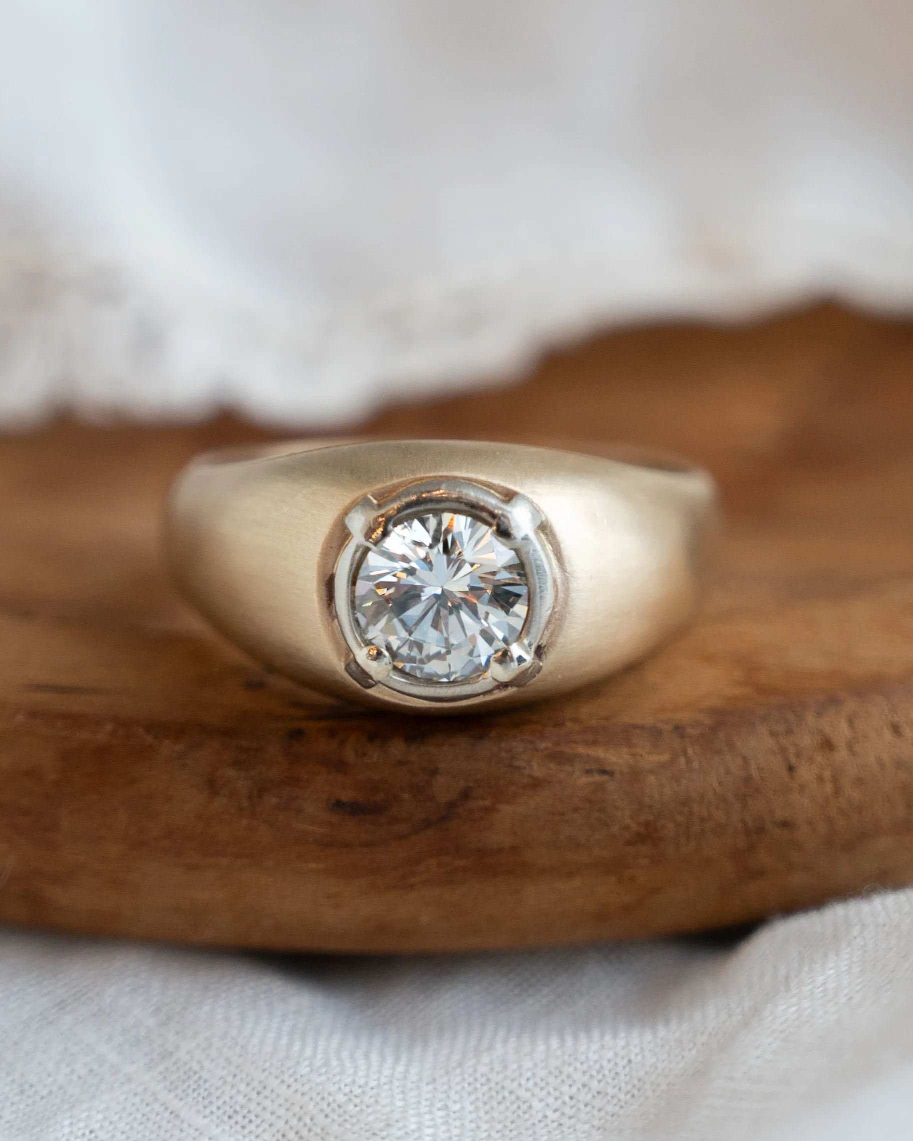 1.24 Vintage Mid-Century Diamond Engagement Ring 14k - Image 6