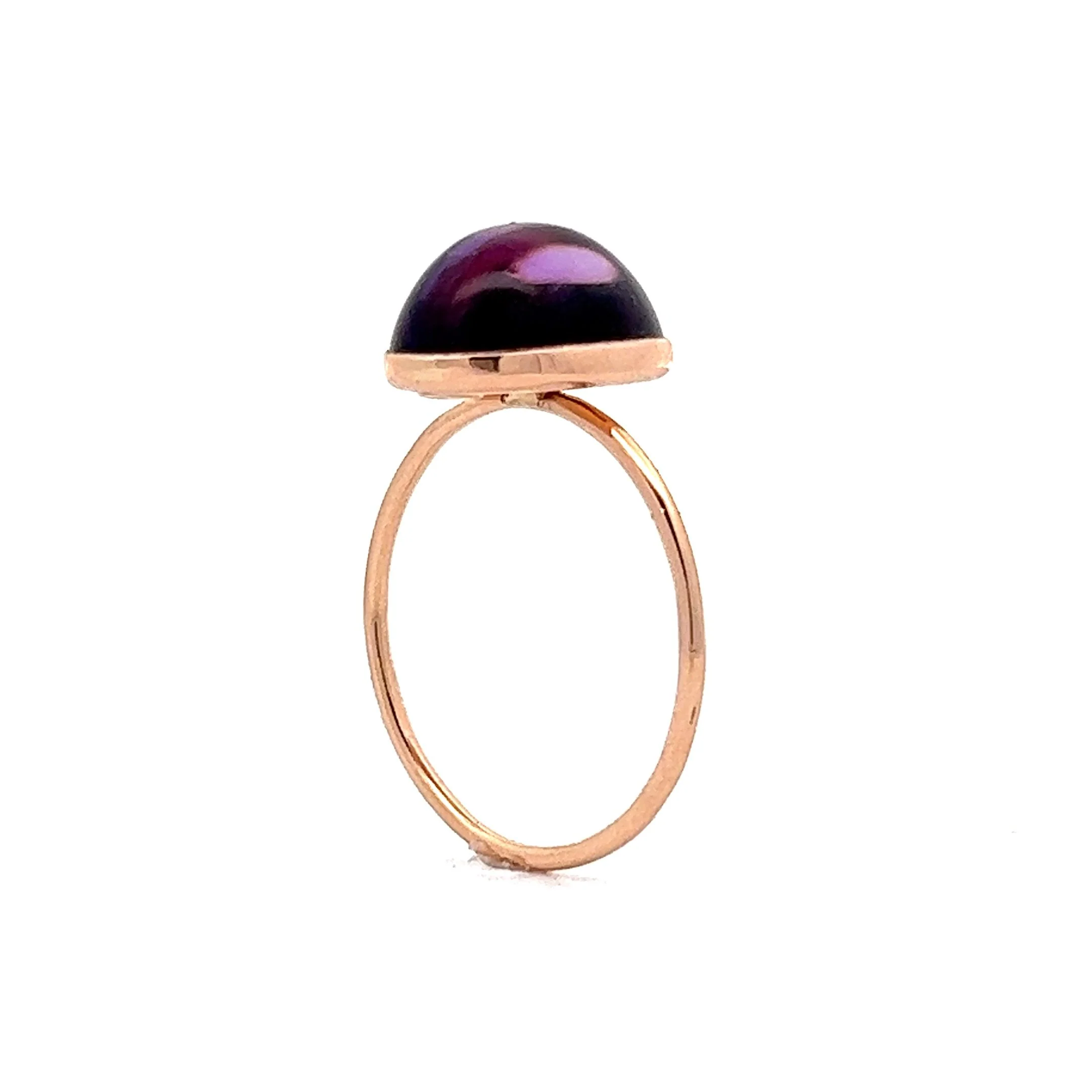 1.24 Amethyst Cocktail Ring in 14K Yellow Gold - Image 5