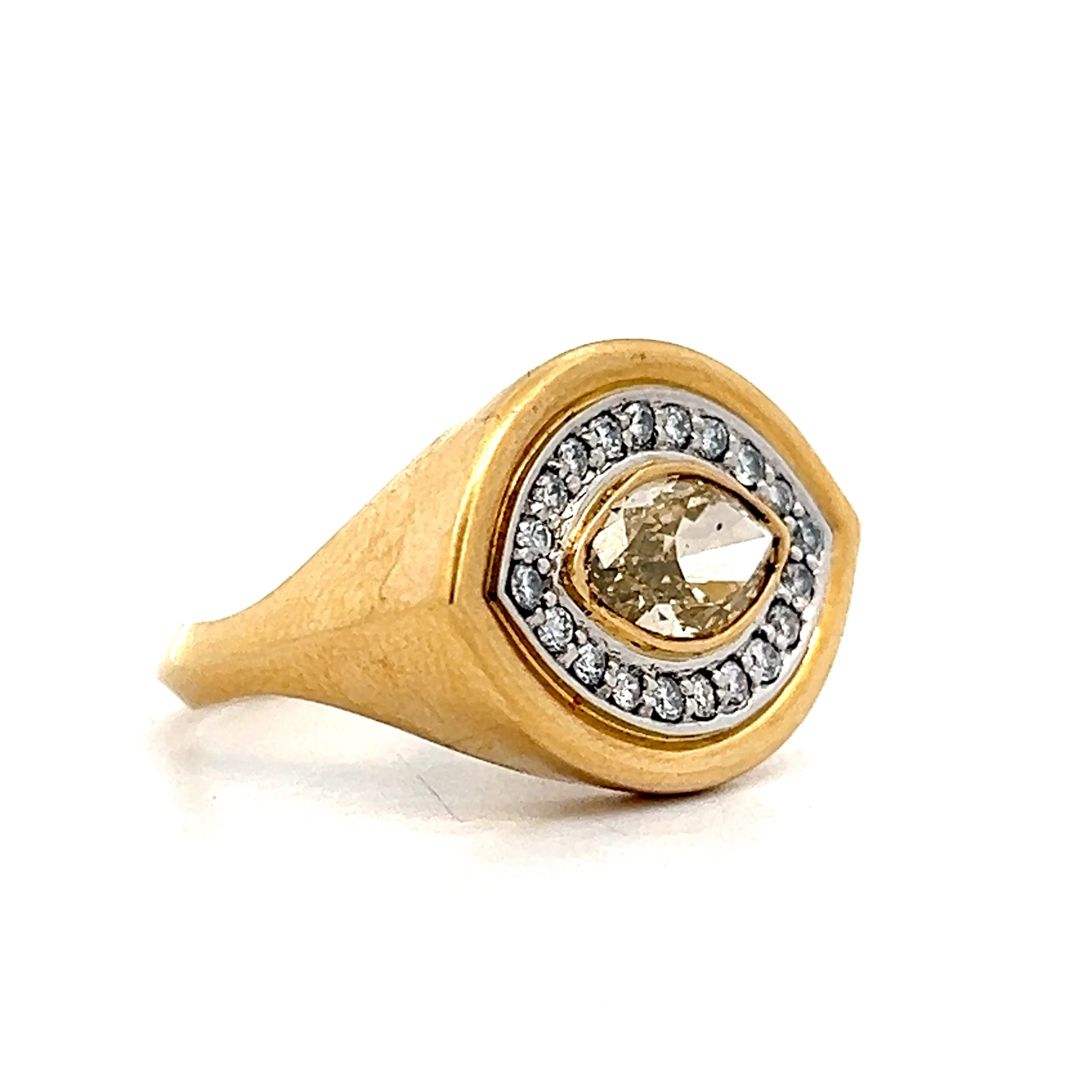 1.25 Evil Eye Diamond Cocktail Ring in Platinum & 18k - Image 3