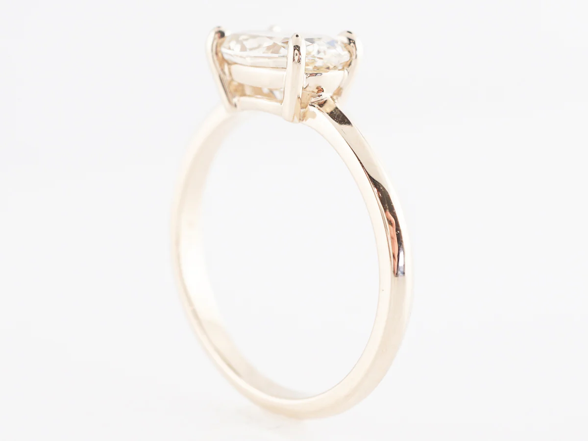 1.25 Fancy Yellow Diamond Engagement Ring in Yellow Gold - Image 5