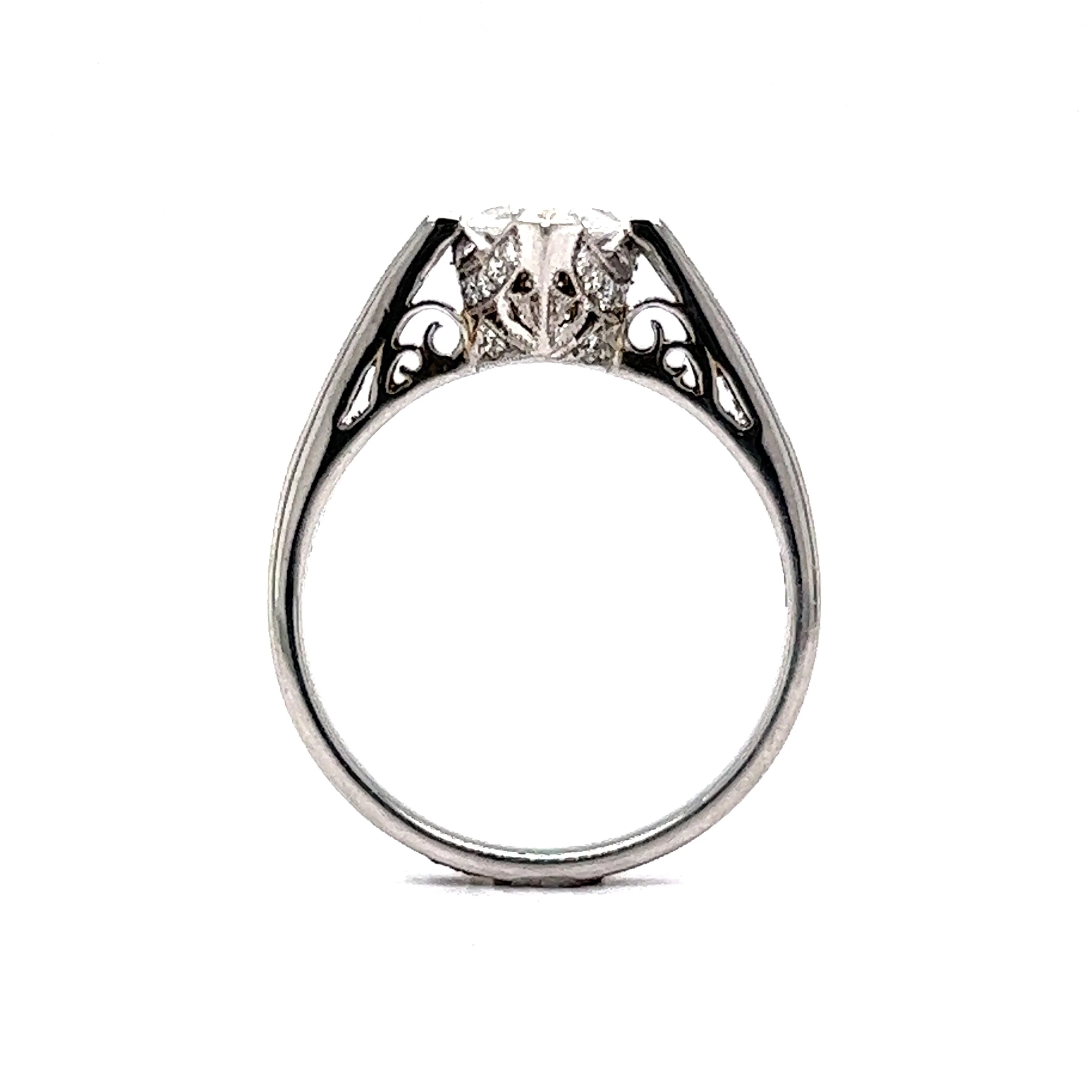 1.25 Marquise Cut Diamond Engagement Ring in Platinum - Image 4