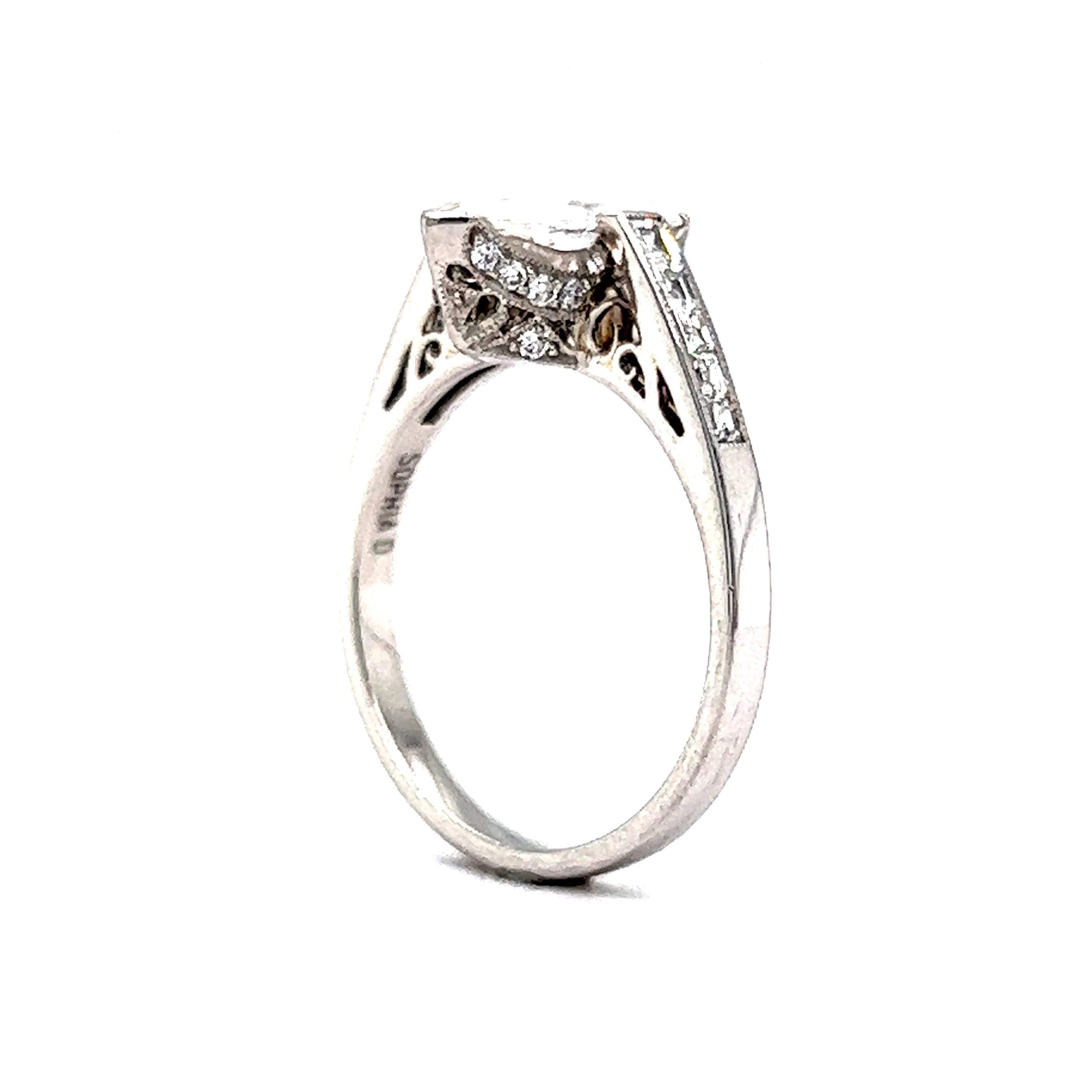 1.25 Marquise Cut Diamond Engagement Ring in Platinum - Image 5