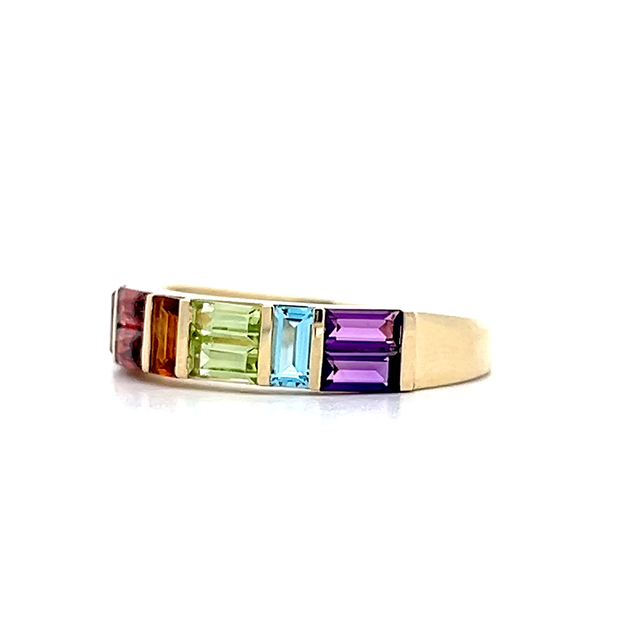 1.25 Multi-Gemstone Stacking Band in 14k Yellow Gold - Image 2