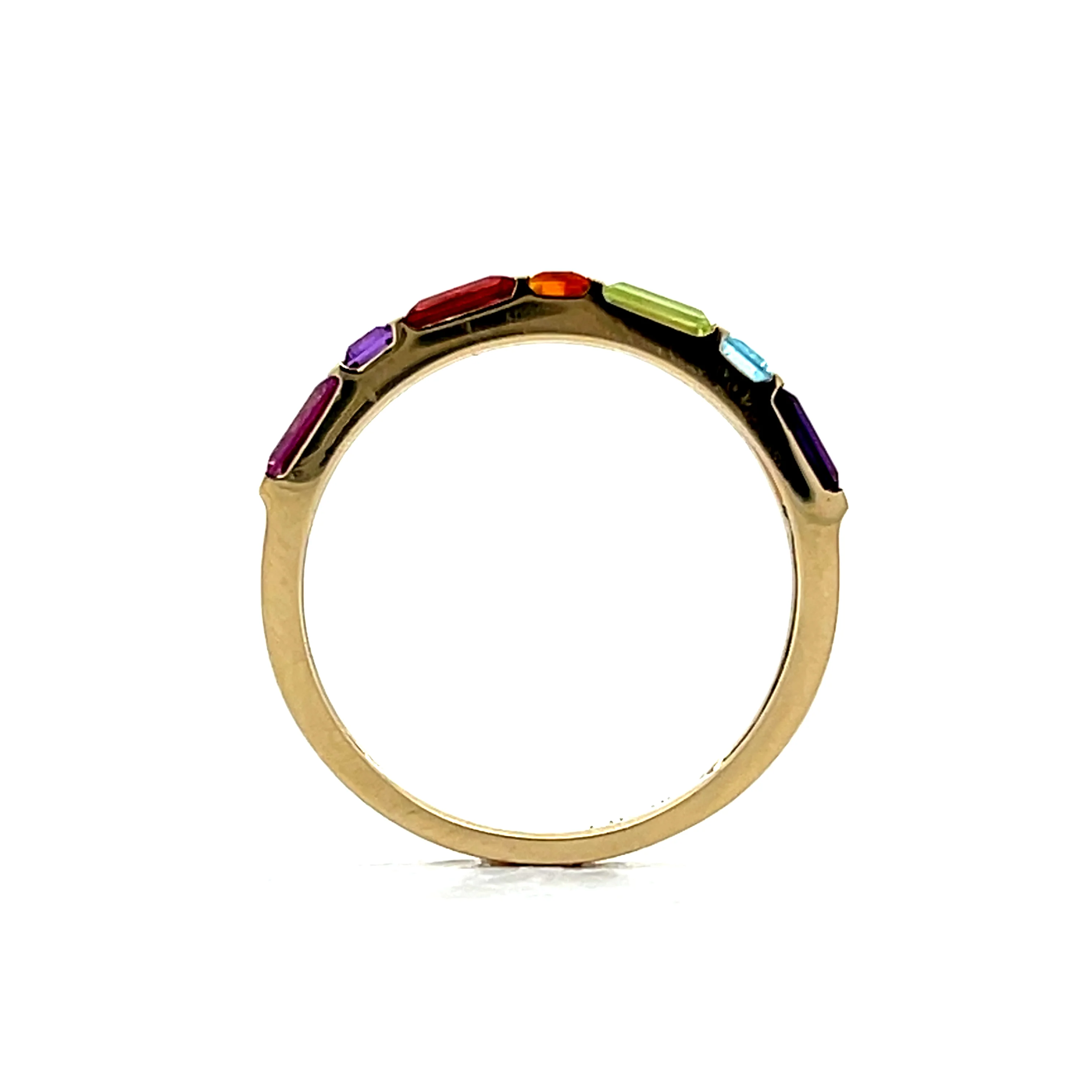 1.25 Multi-Gemstone Stacking Band in 14k Yellow Gold - Image 4
