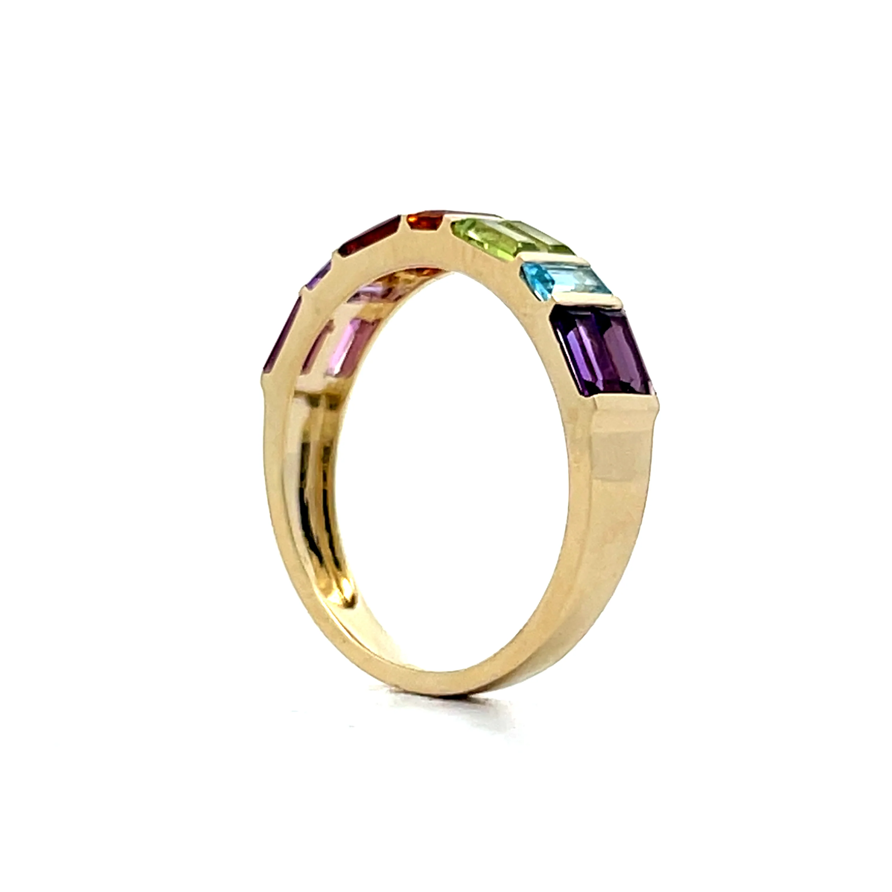 1.25 Multi-Gemstone Stacking Band in 14k Yellow Gold - Image 5