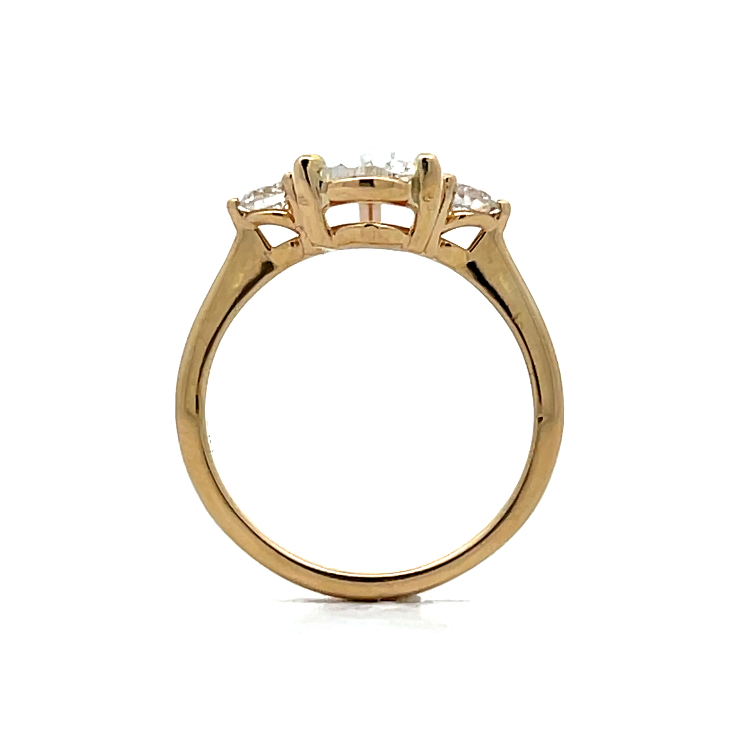 1.25 Pear Rose Cut Diamond Engagement Ring in 14k - Image 4