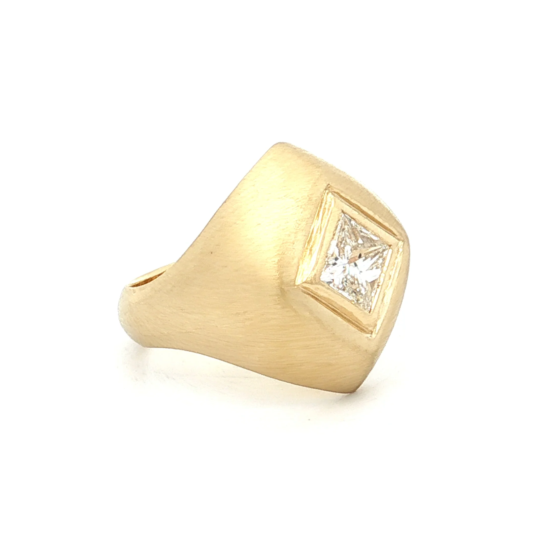1.25 Princess Diamond Cocktail Ring 18k Yellow Gold - Image 3