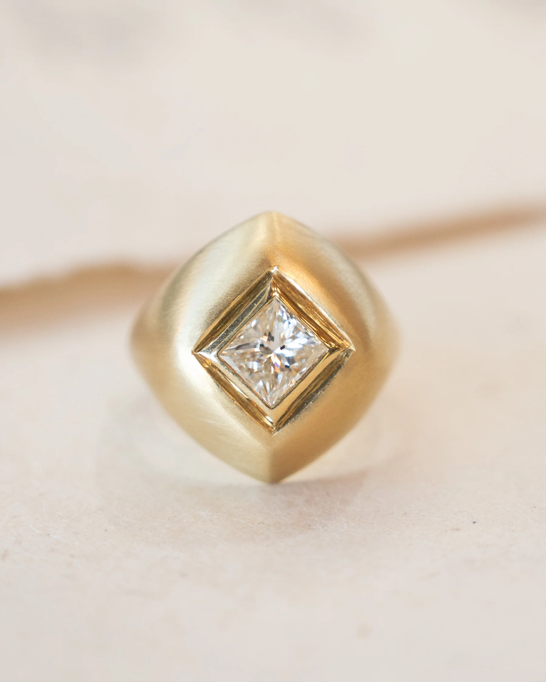 1.25 Princess Diamond Cocktail Ring 18k Yellow Gold - Image 6