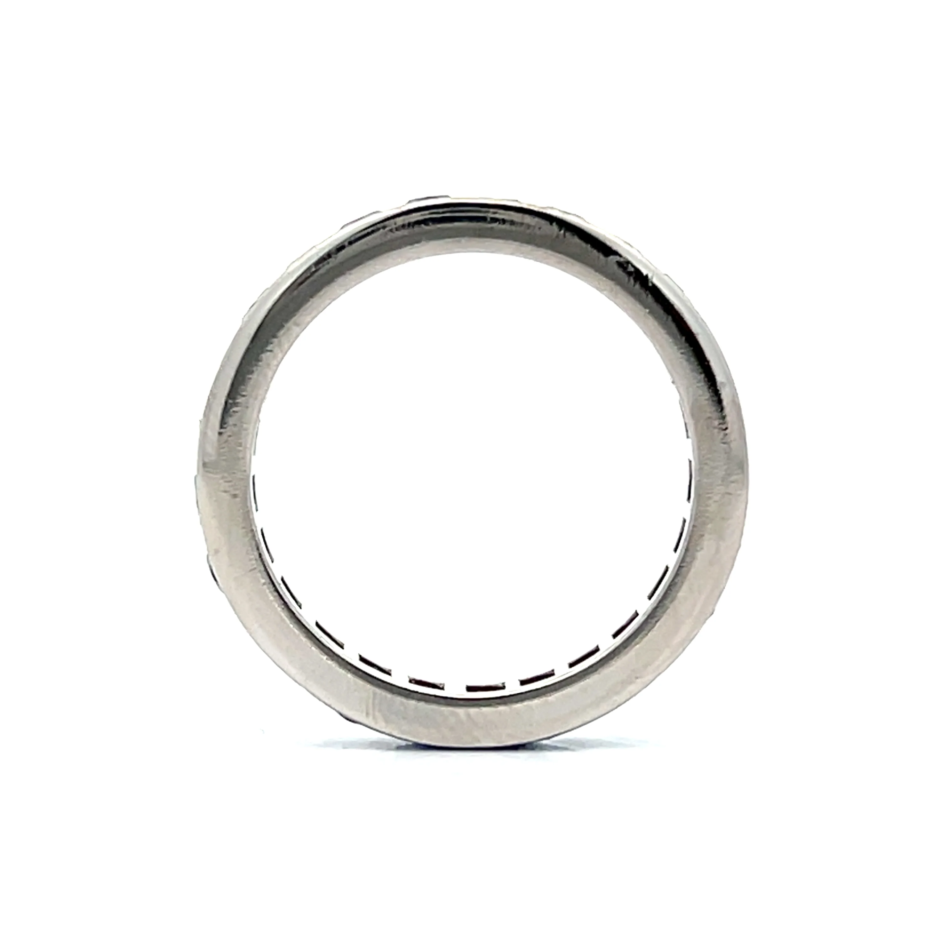 1.25 Vintage French Cut Sapphire Eternity Band in Platinum - Image 4