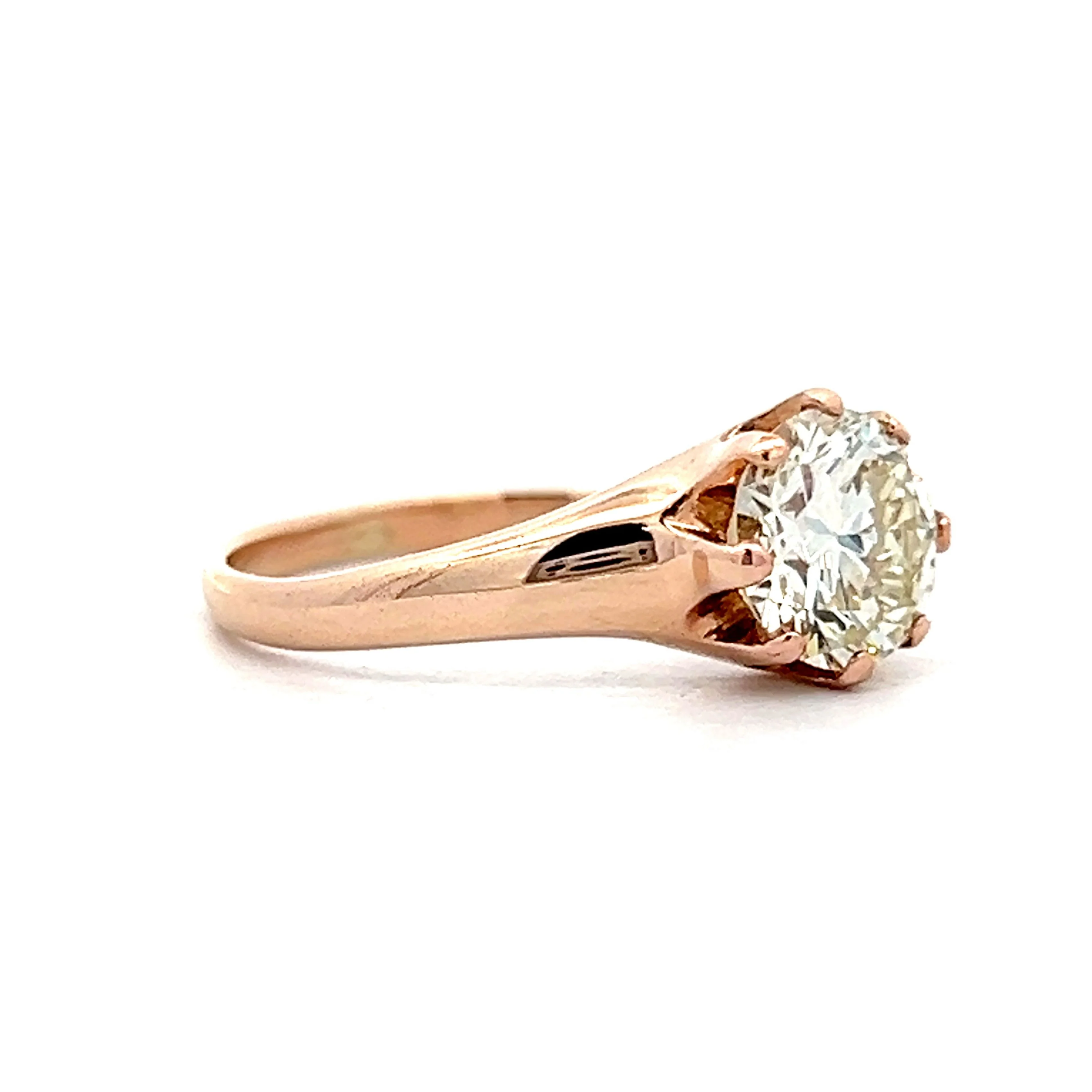 1.26 Old European Diamond Engagement Ring in Rose Gold - Image 3