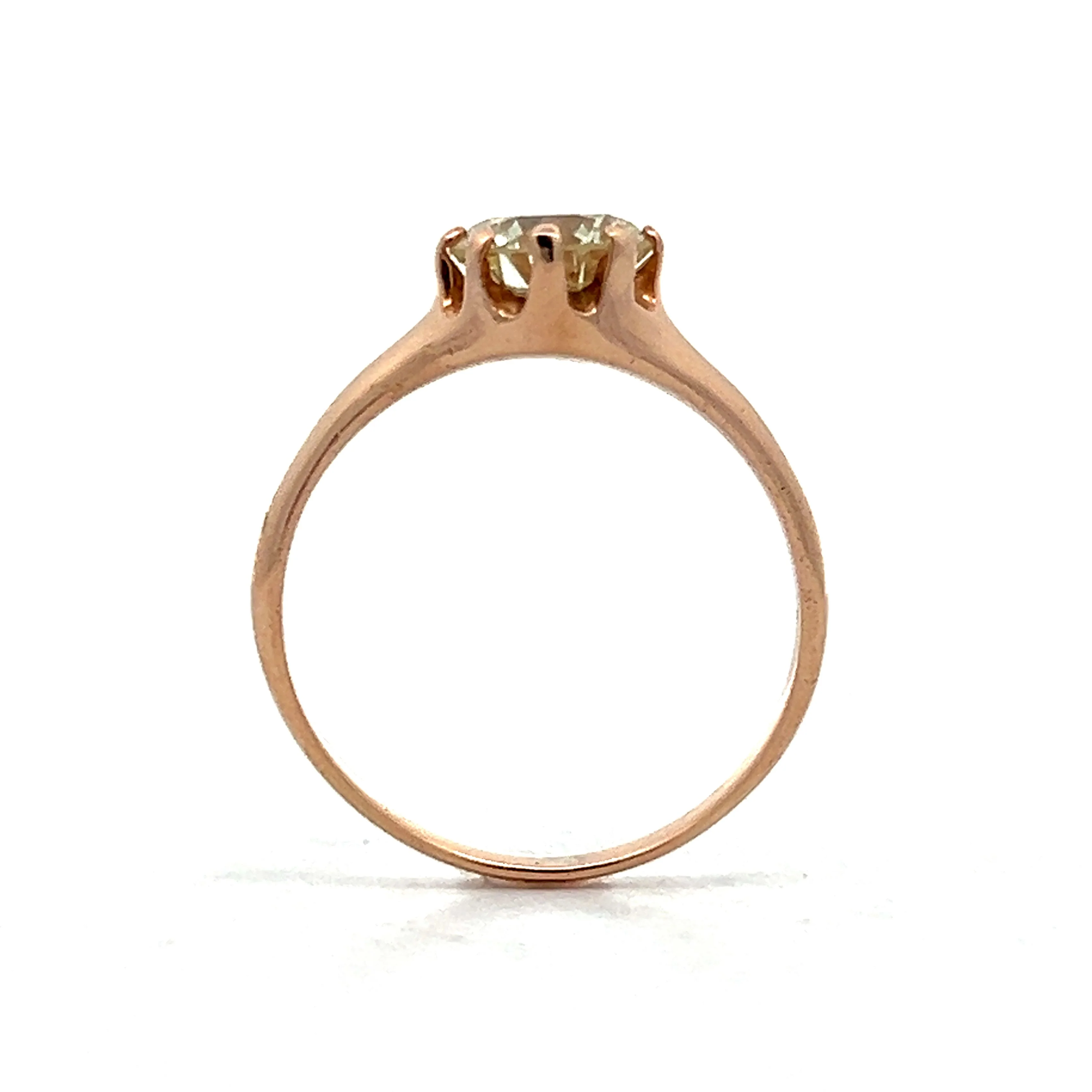 1.26 Old European Diamond Engagement Ring in Rose Gold - Image 4