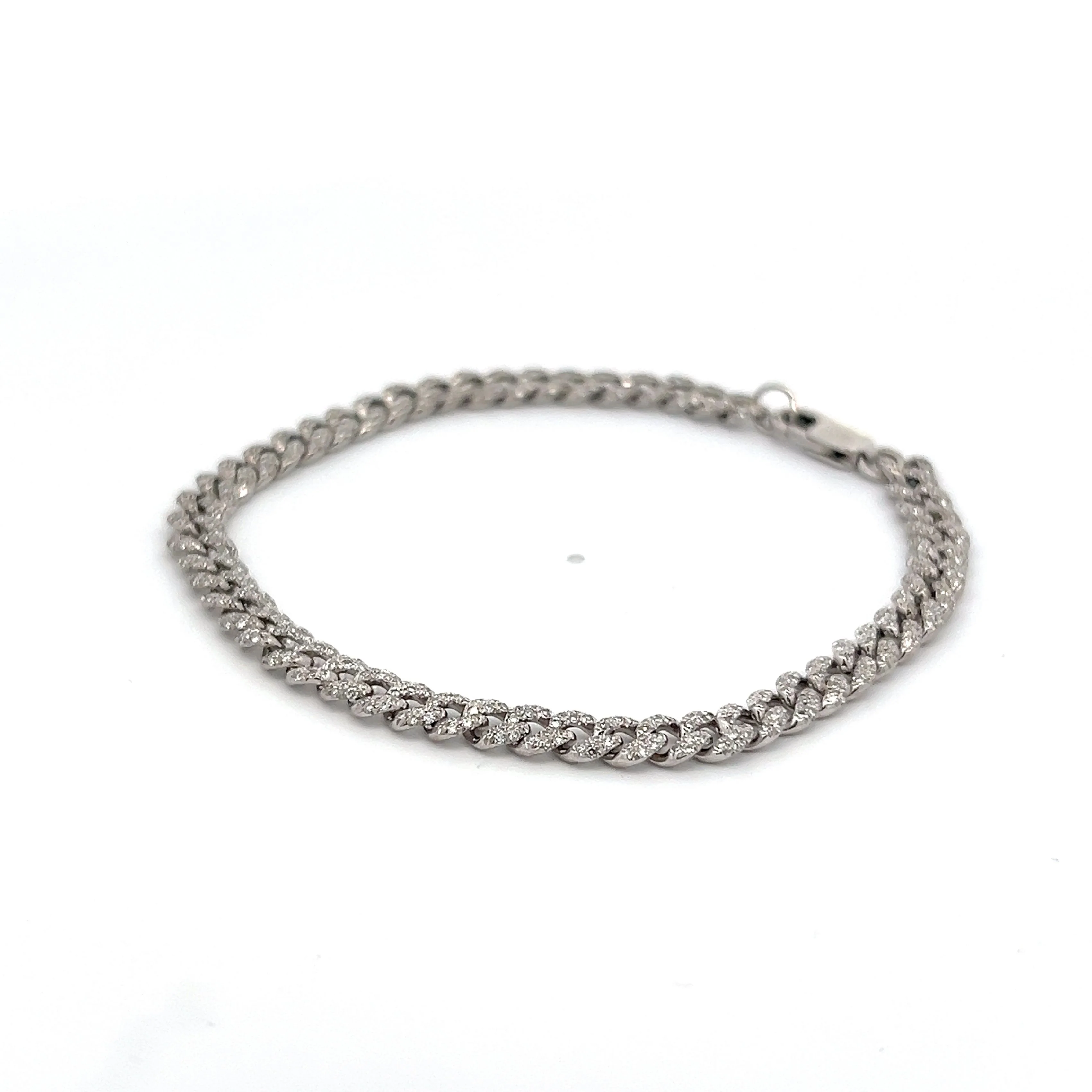 1.27 Diamond White Gold Bracelet in 14k White Gold - Image 3