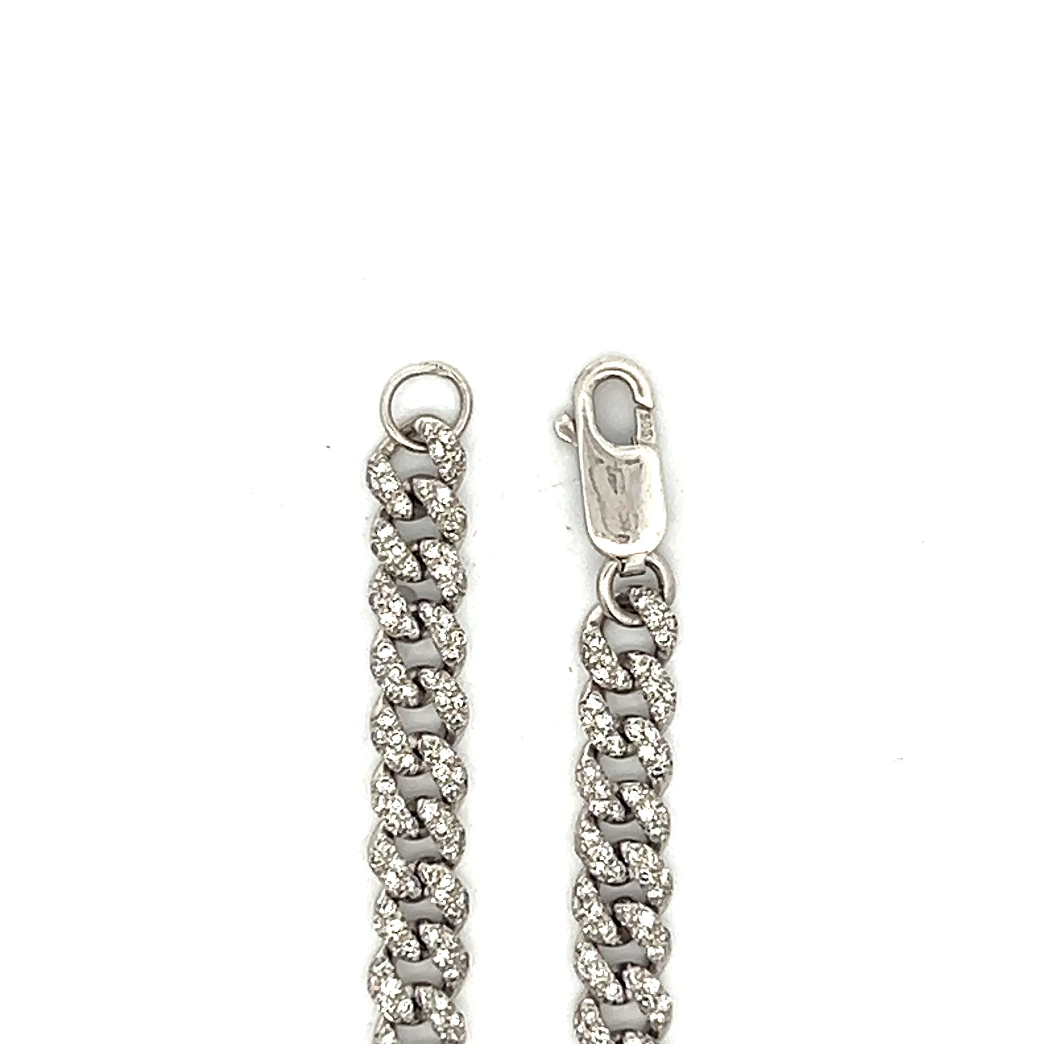 1.27 Diamond White Gold Bracelet in 14k White Gold - Image 6