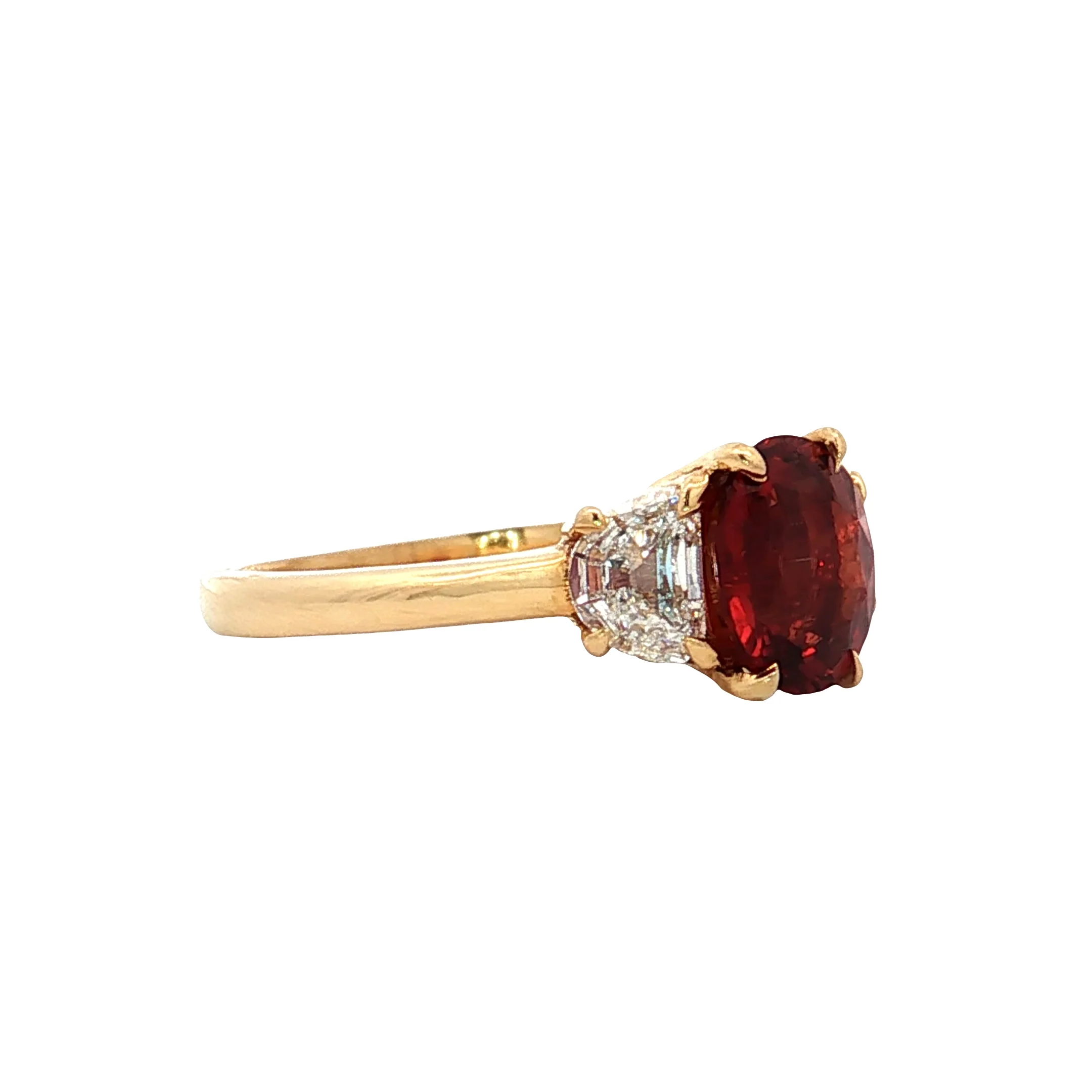 1.27 Spinel Three Stone Engagement Ring in 18k - Image 3