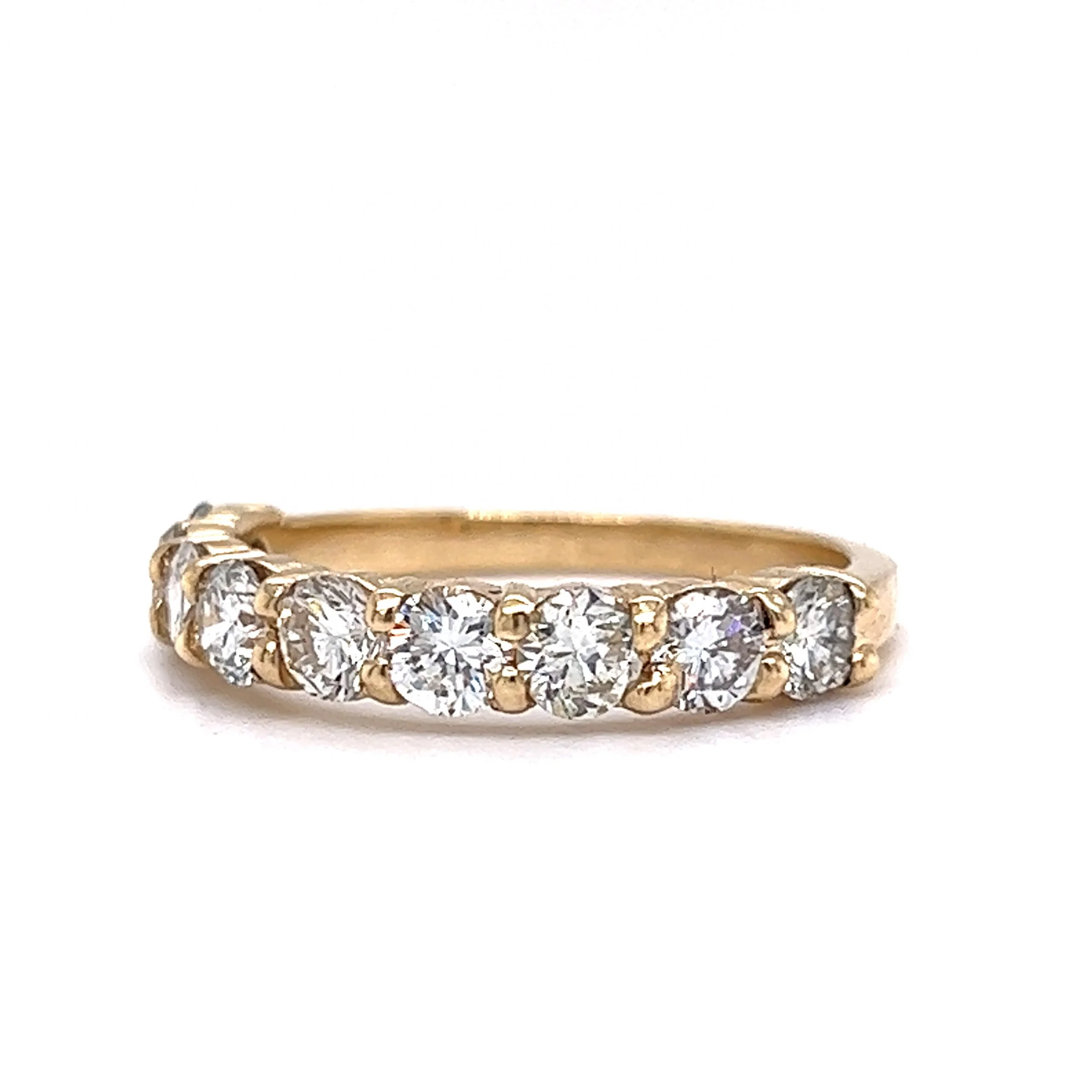 1.28 Carat Diamond Half Eternity Wedding Band in 14k Yellow Gold - Image 2
