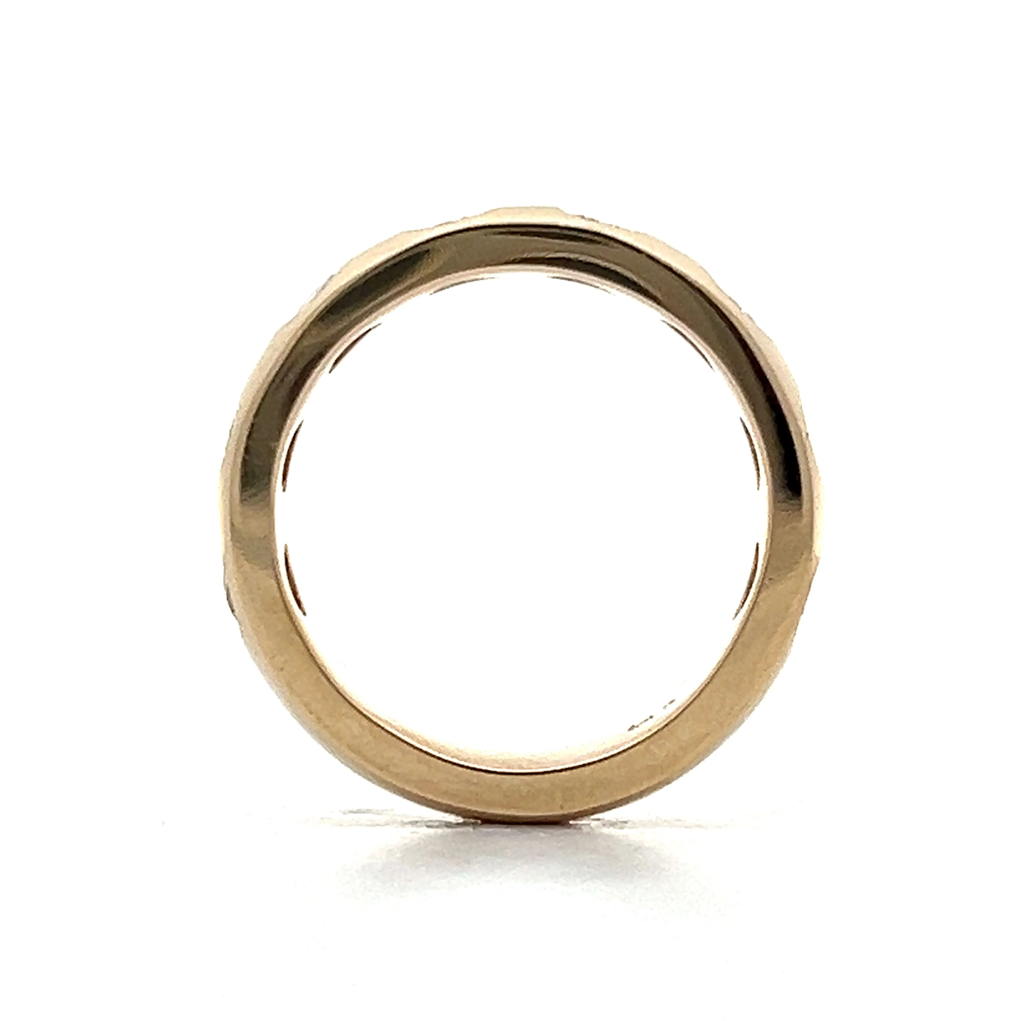 1.28 Diamond Flush Stacking Wedding Band in Yellow Gold - Image 4