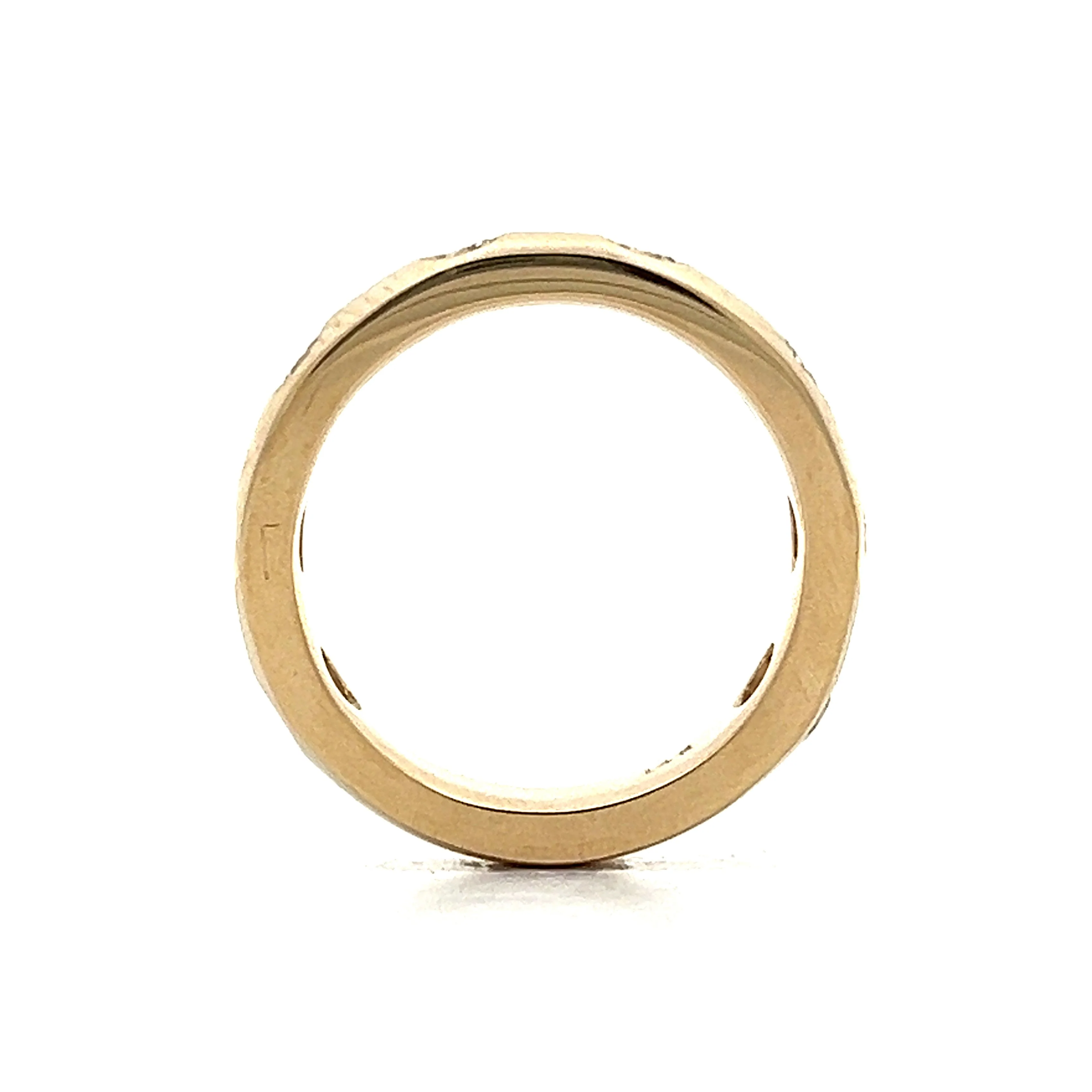 1.28 Flush Set Diamond Eternity Band in 14k Yellow Gold - Image 4