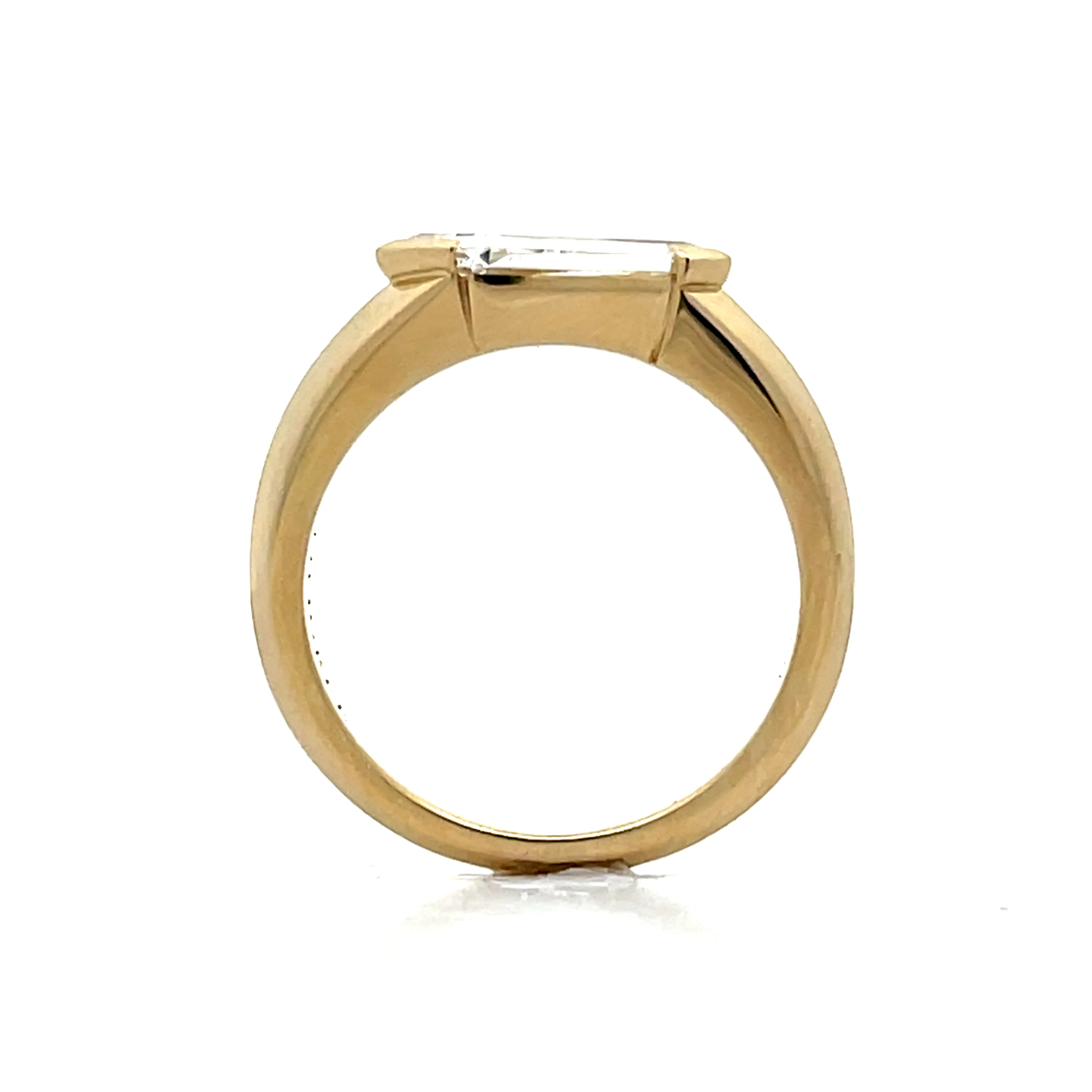 1.28 Kite Cut Diamond Engagement Ring in 14k Yellow Gold - Image 4