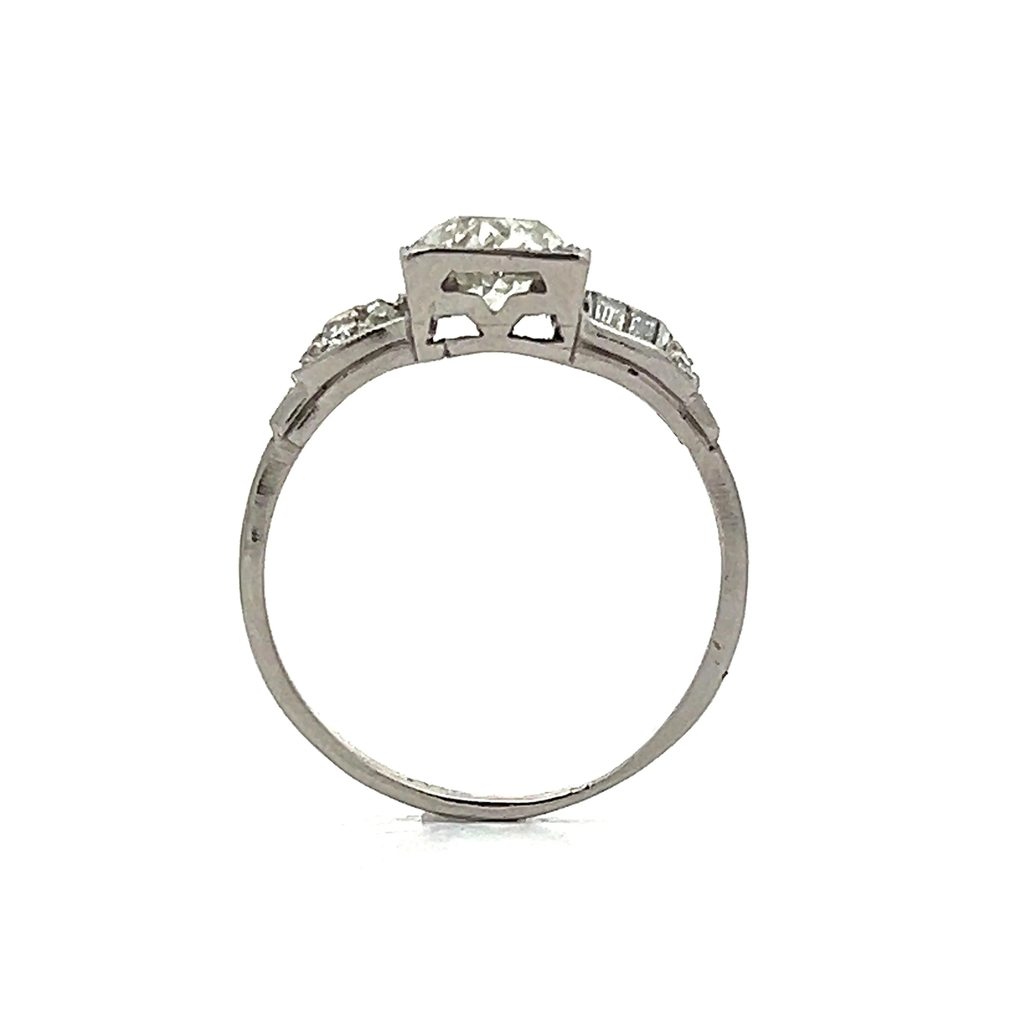 1.28 Vintage Old European Diamond Engagement Ring - Image 4