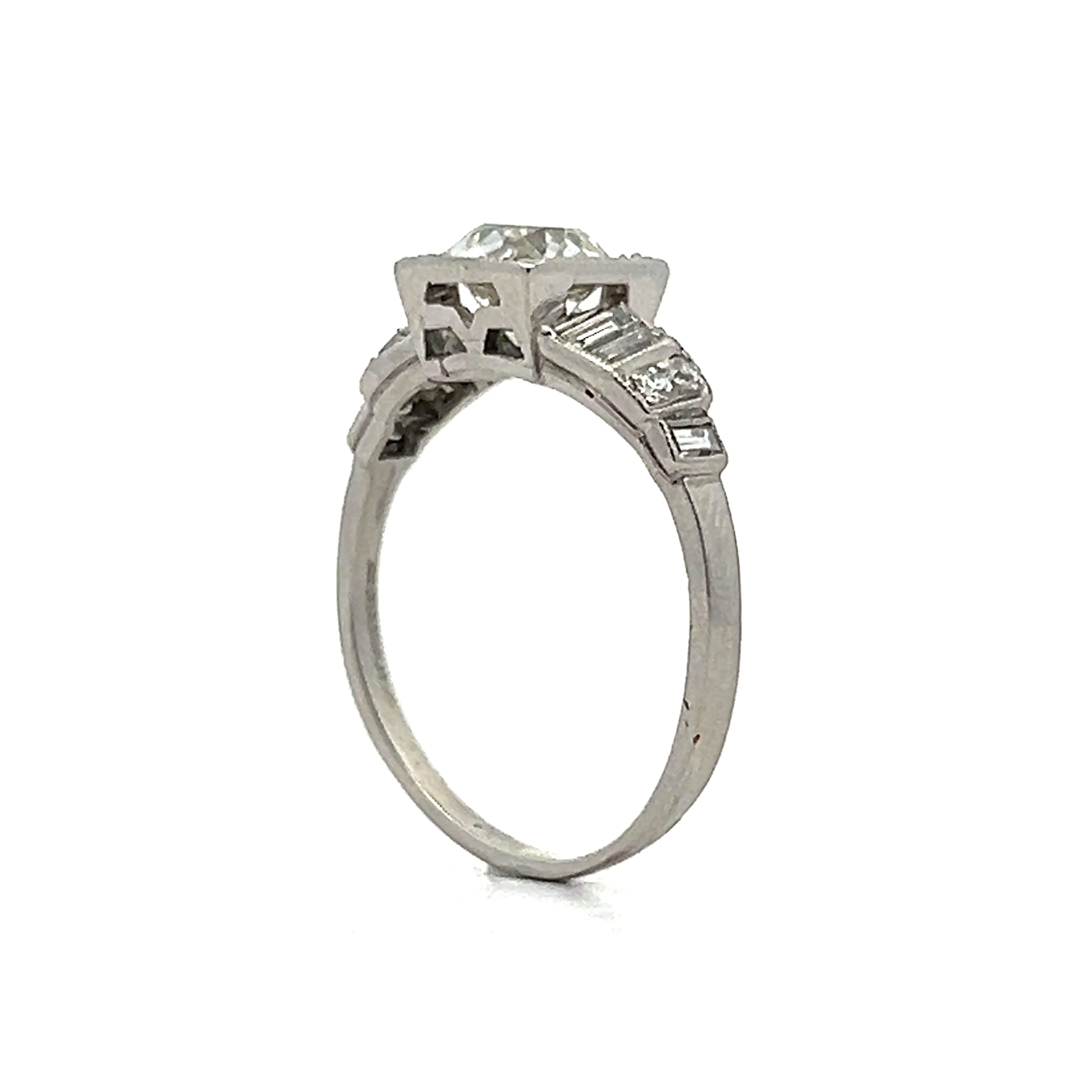1.28 Vintage Old European Diamond Engagement Ring - Image 5