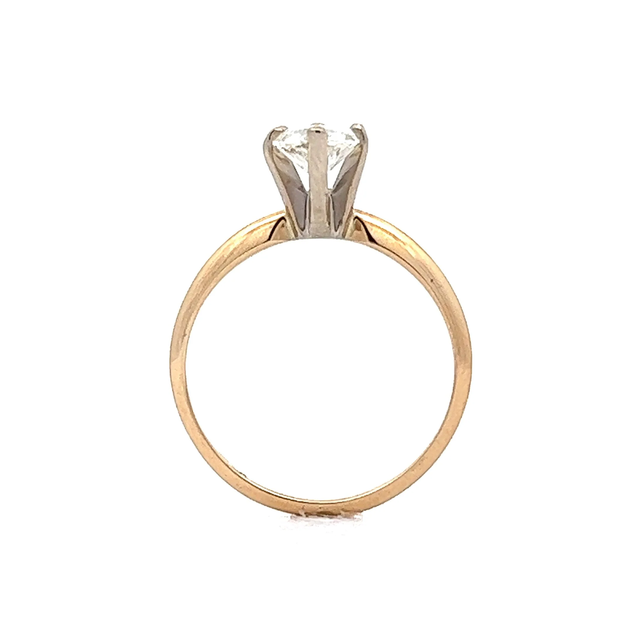 1.28 Marquise Cut Solitaire Diamond Engagement Ring in 14K - Image 4
