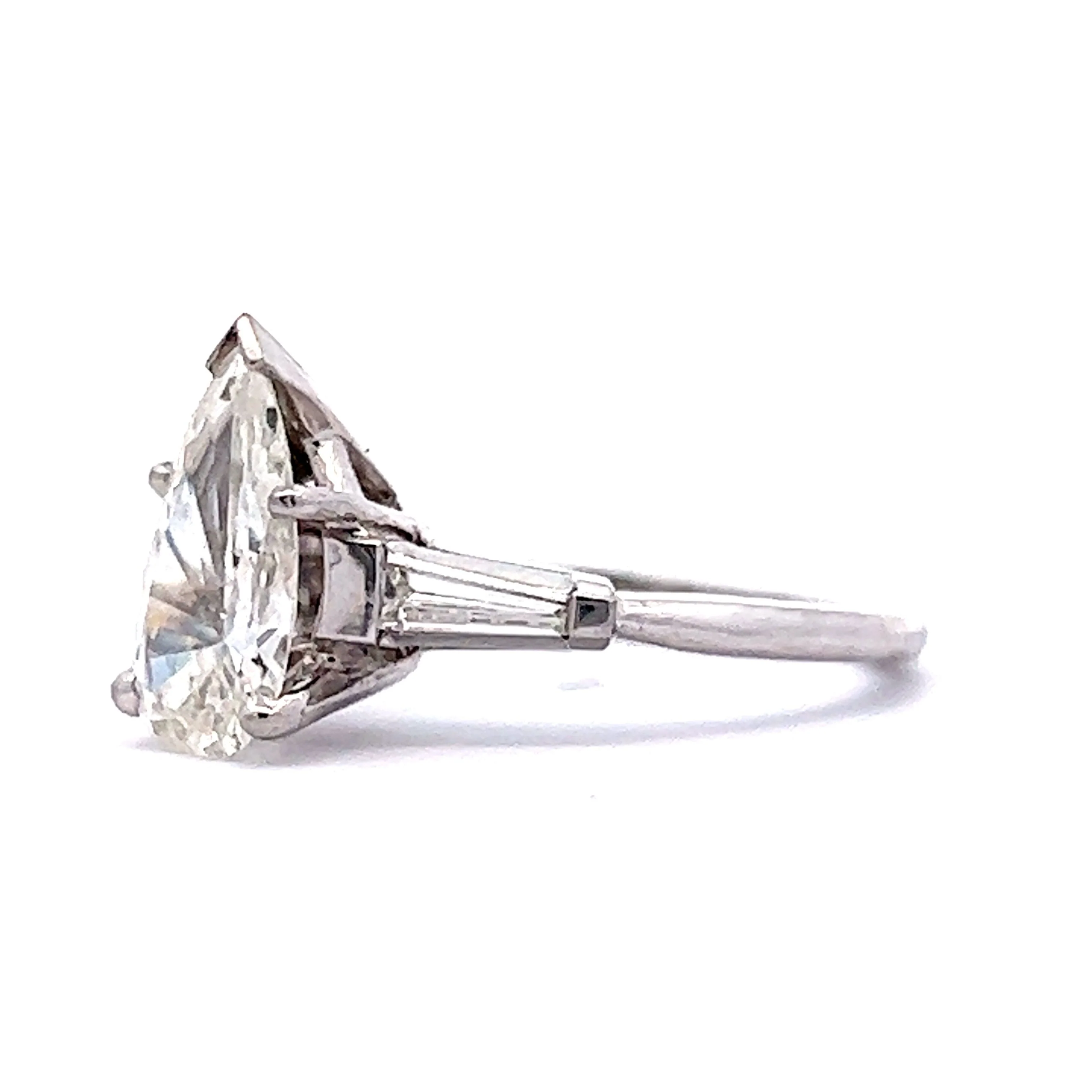 1.28 Pear Cut Diamond Engagement Ring in Platinum - Image 2