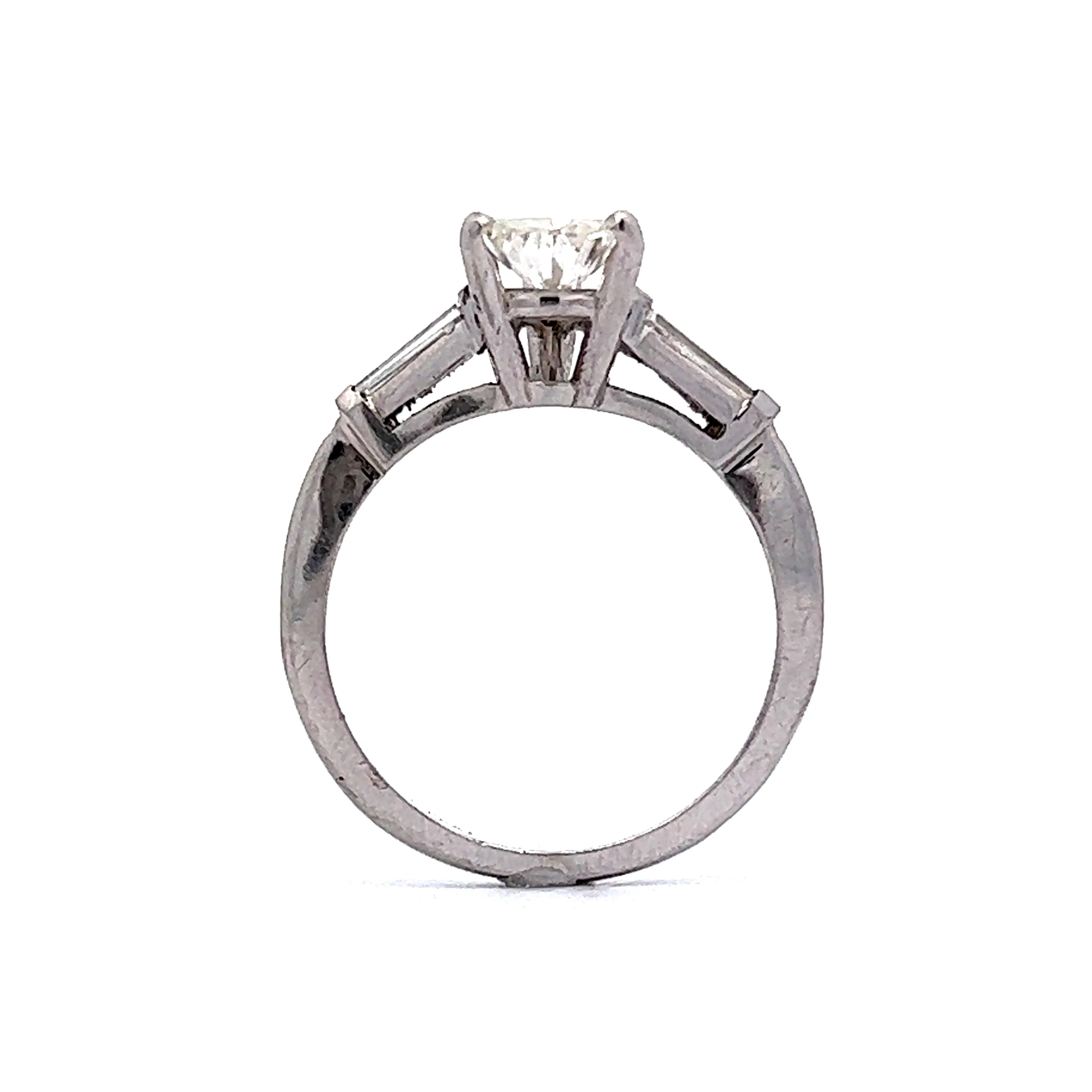 1.28 Pear Cut Diamond Engagement Ring in Platinum - Image 4