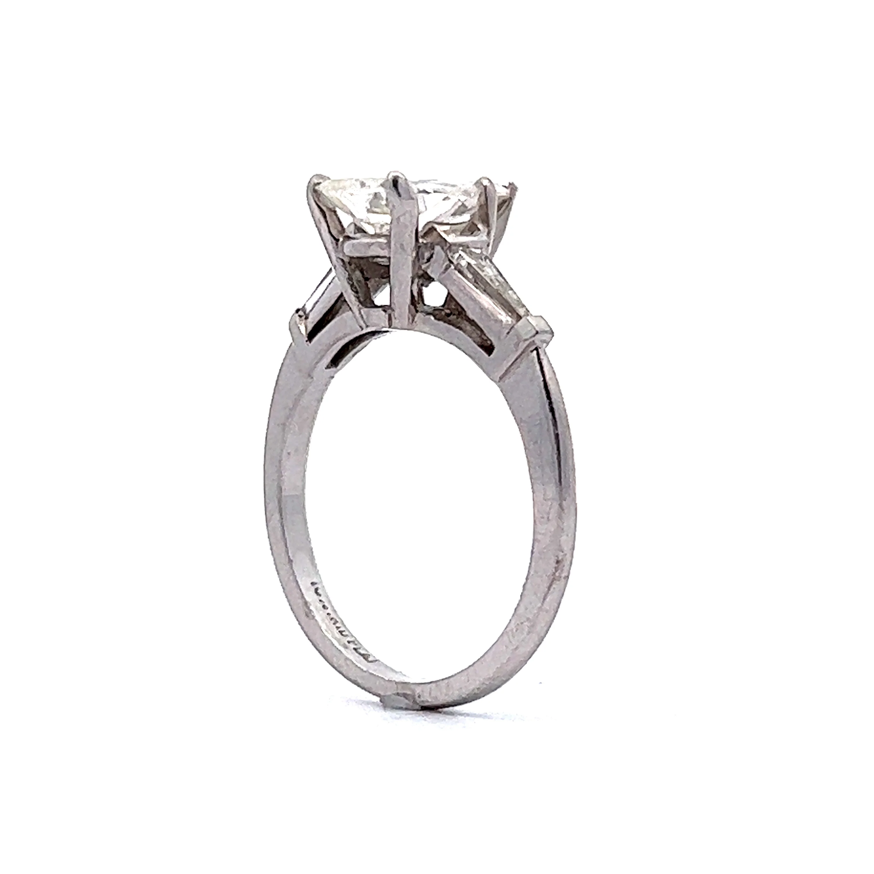 1.28 Pear Cut Diamond Engagement Ring in Platinum - Image 5