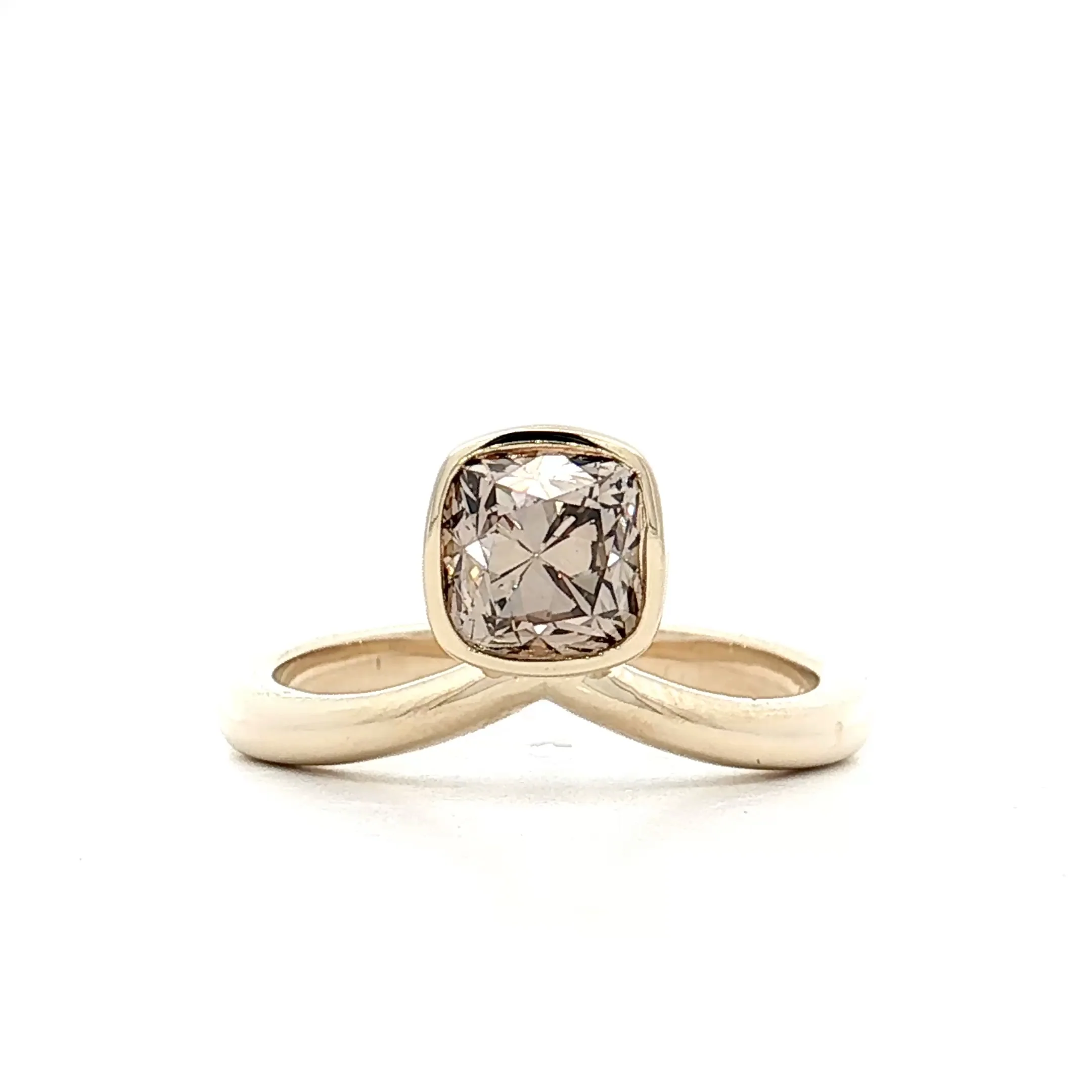 1.29 Cushion Diamond Solitaire Engagement Ring 14k