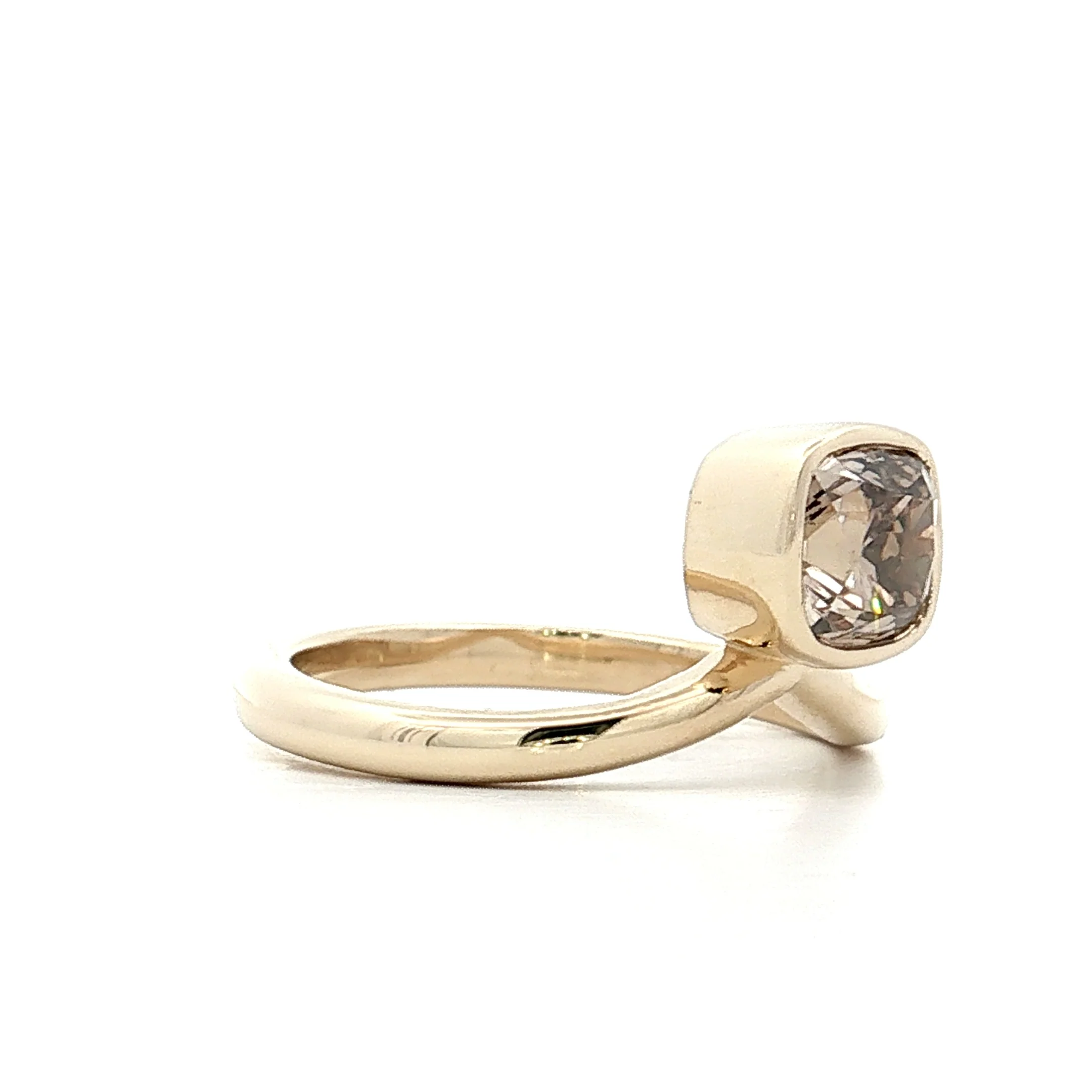 1.29 Cushion Diamond Solitaire Engagement Ring 14k - Image 3