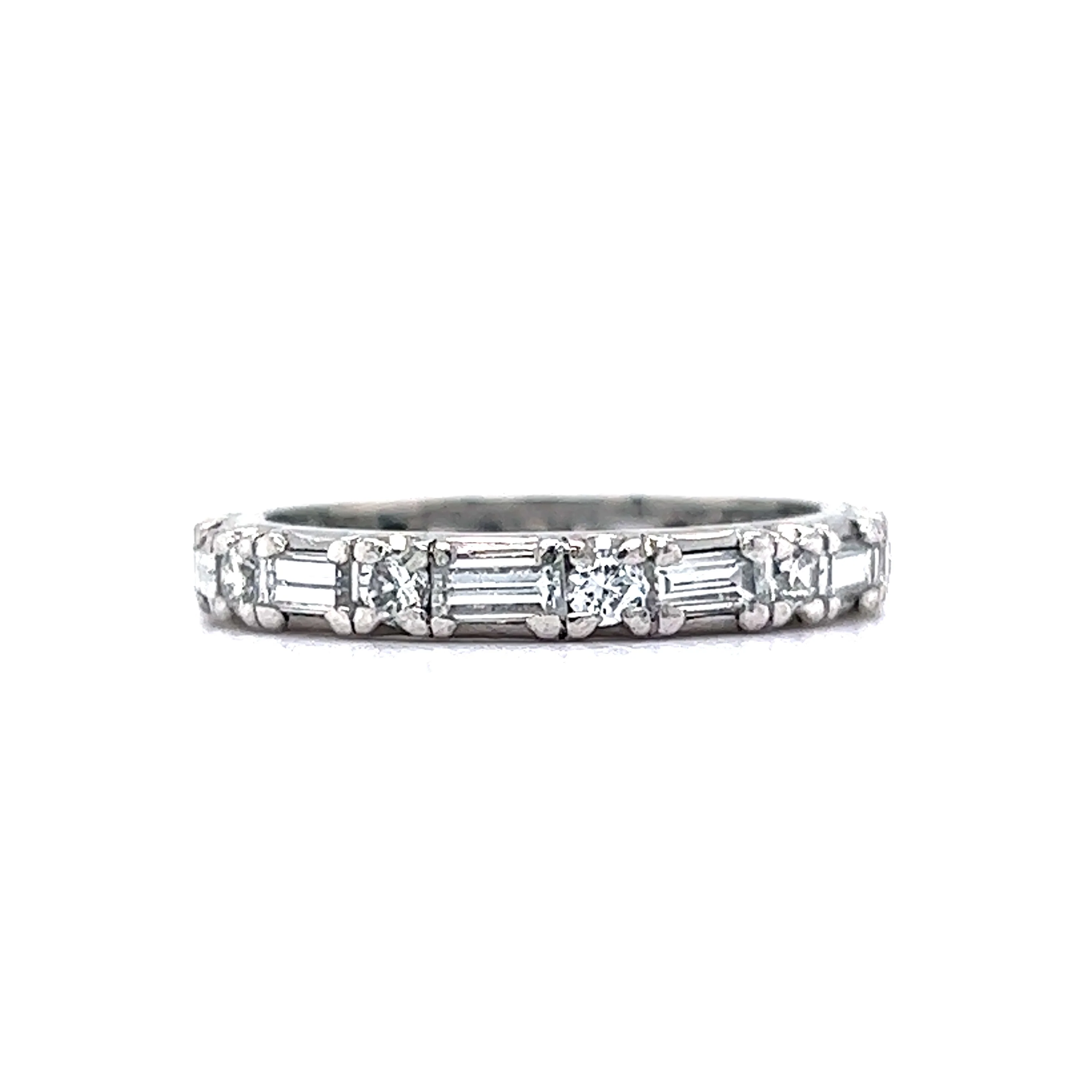 1.30 Baguette Diamond Eternity Wedding Band in Platinum - Image 3