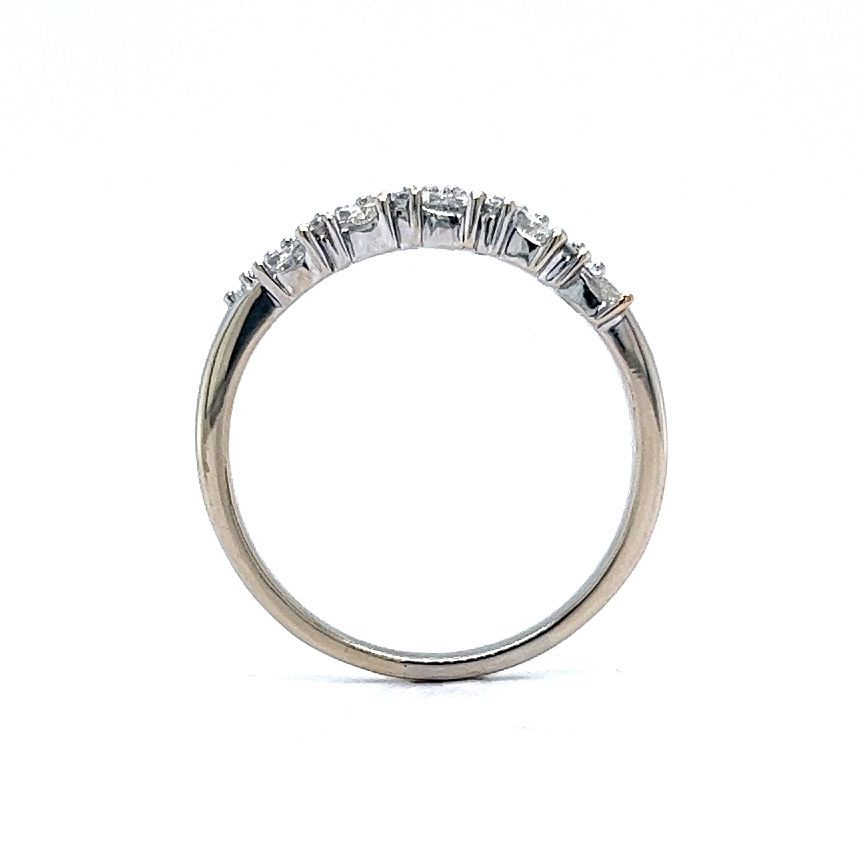 1.30 Pear & Round Brilliant Diamond Wedding Band in 14k White Gold - Image 4