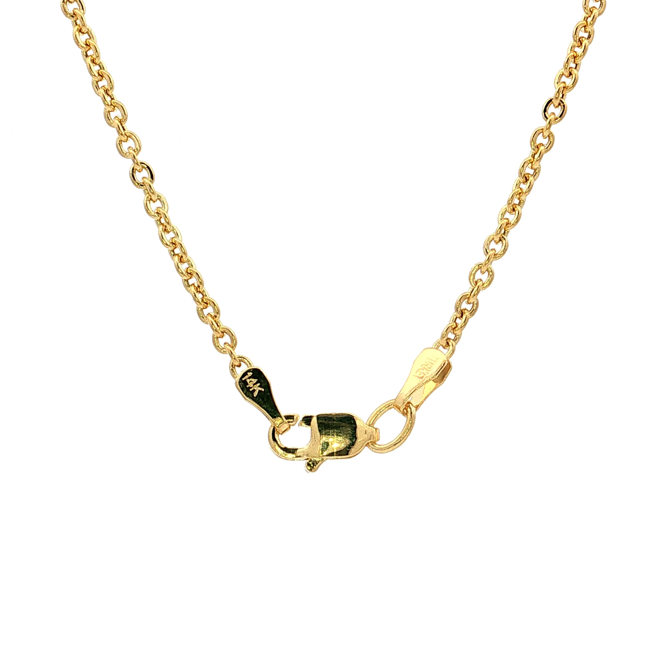 1.30 Hexagon Sapphire Pendant Necklace 18k & 14k - Image 4