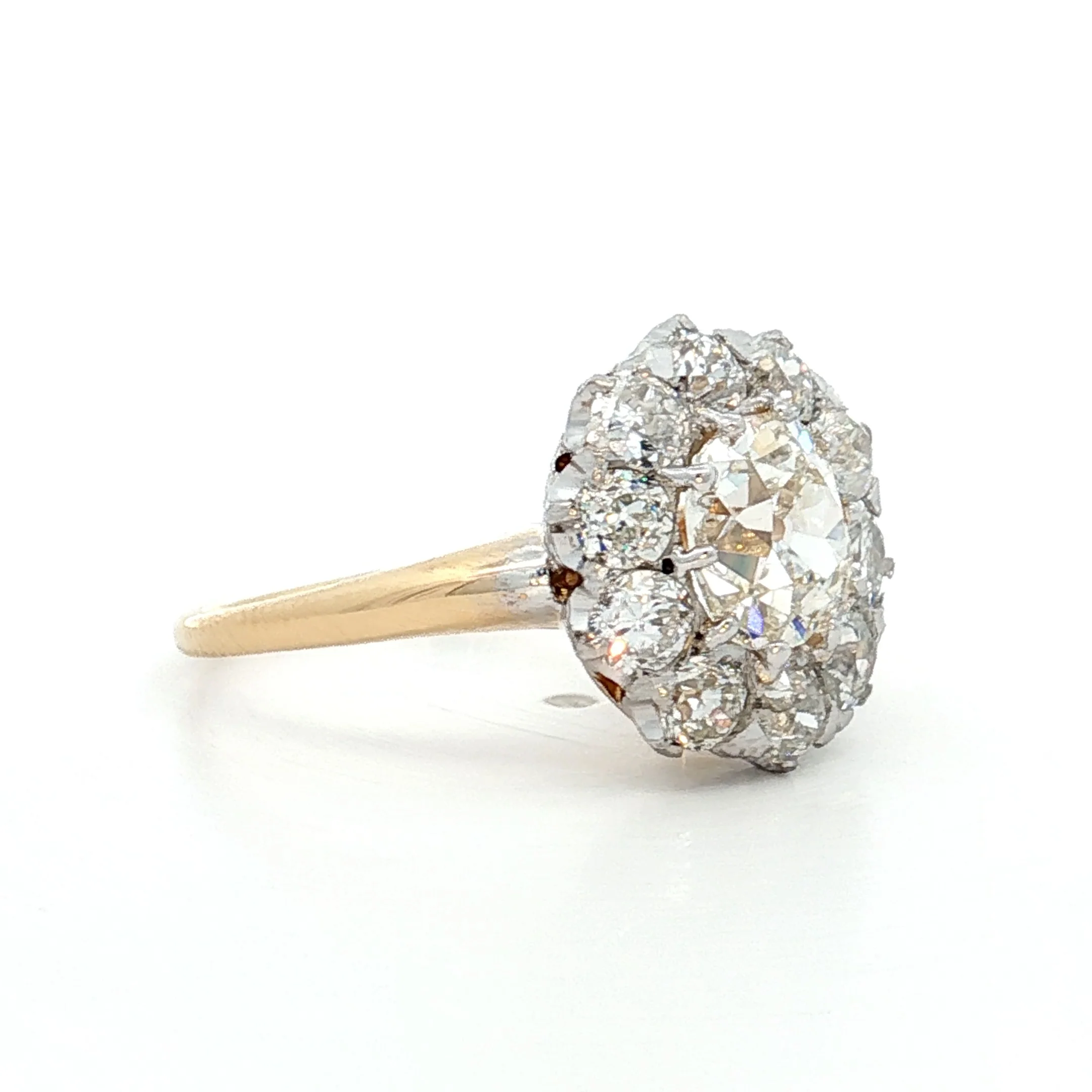 1.30 Victorian Old Mine Cut Diamond Engagement Ring 18k - Image 3