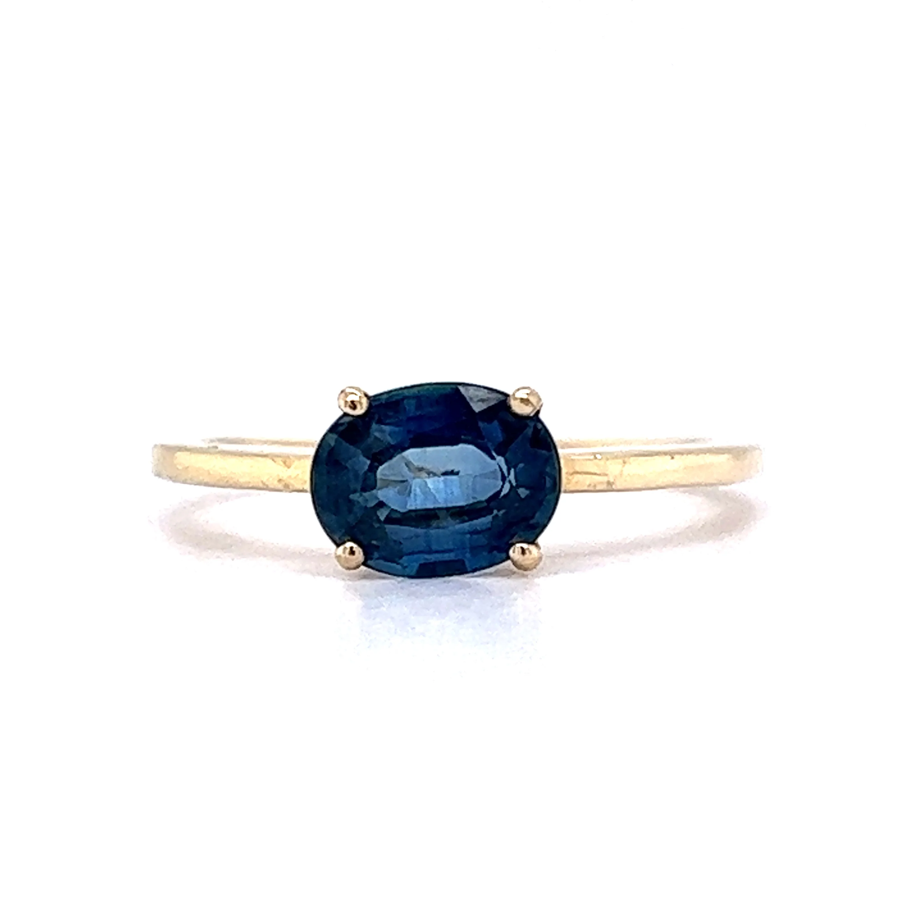 1.31 Carat Sapphire Engagement Ring in 14K Yellow Gold