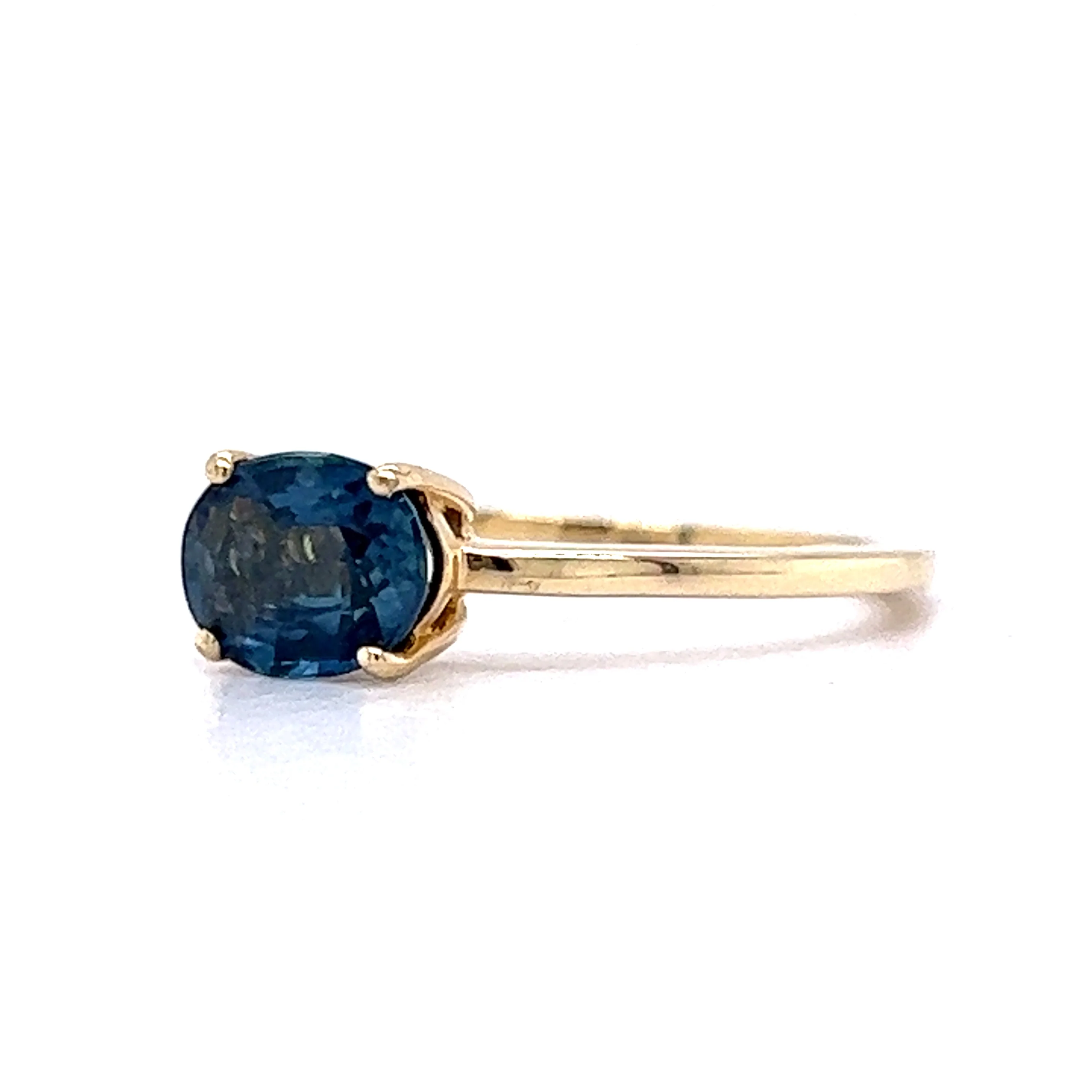 1.31 Carat Sapphire Engagement Ring in 14K Yellow Gold - Image 2