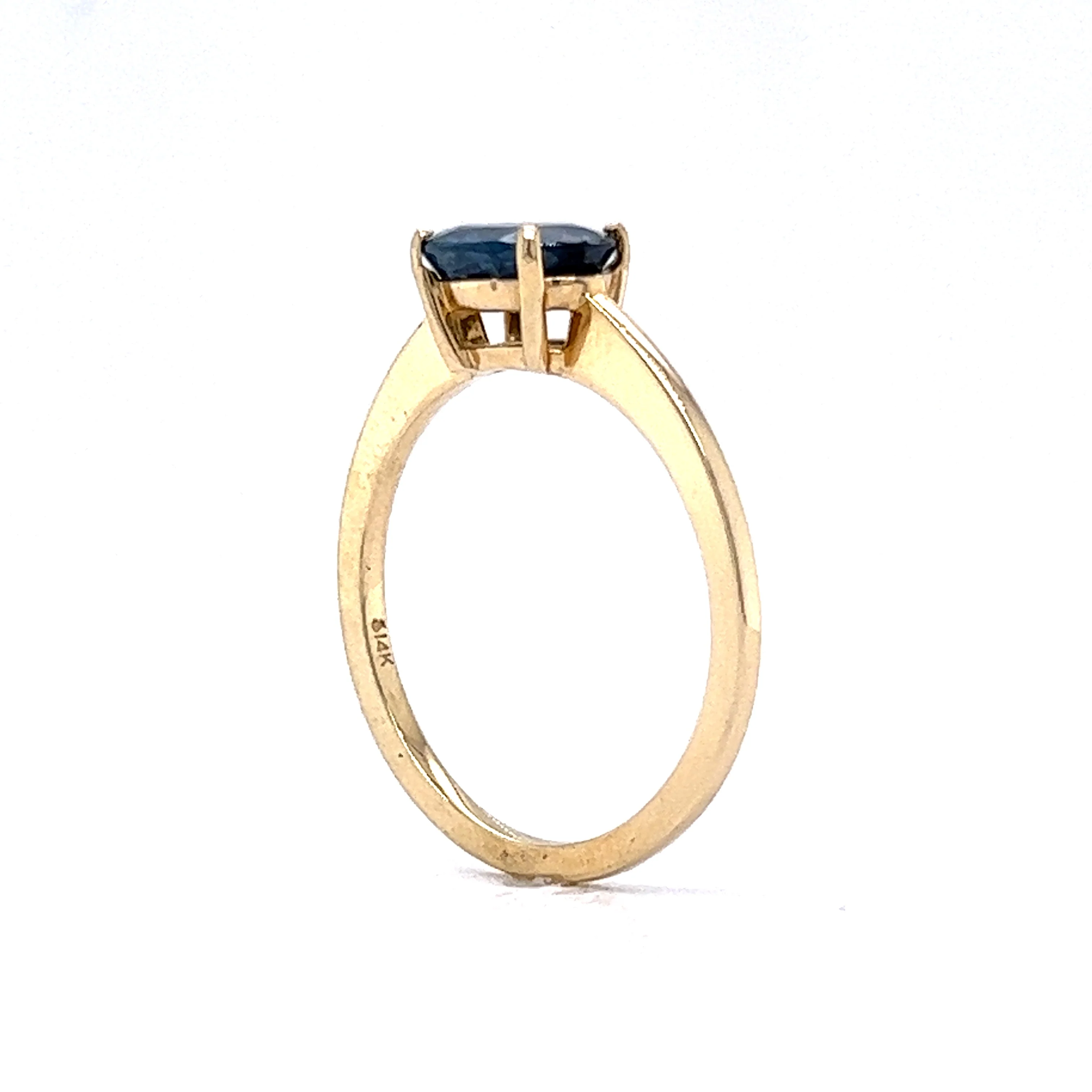 1.31 Carat Sapphire Engagement Ring in 14K Yellow Gold - Image 5