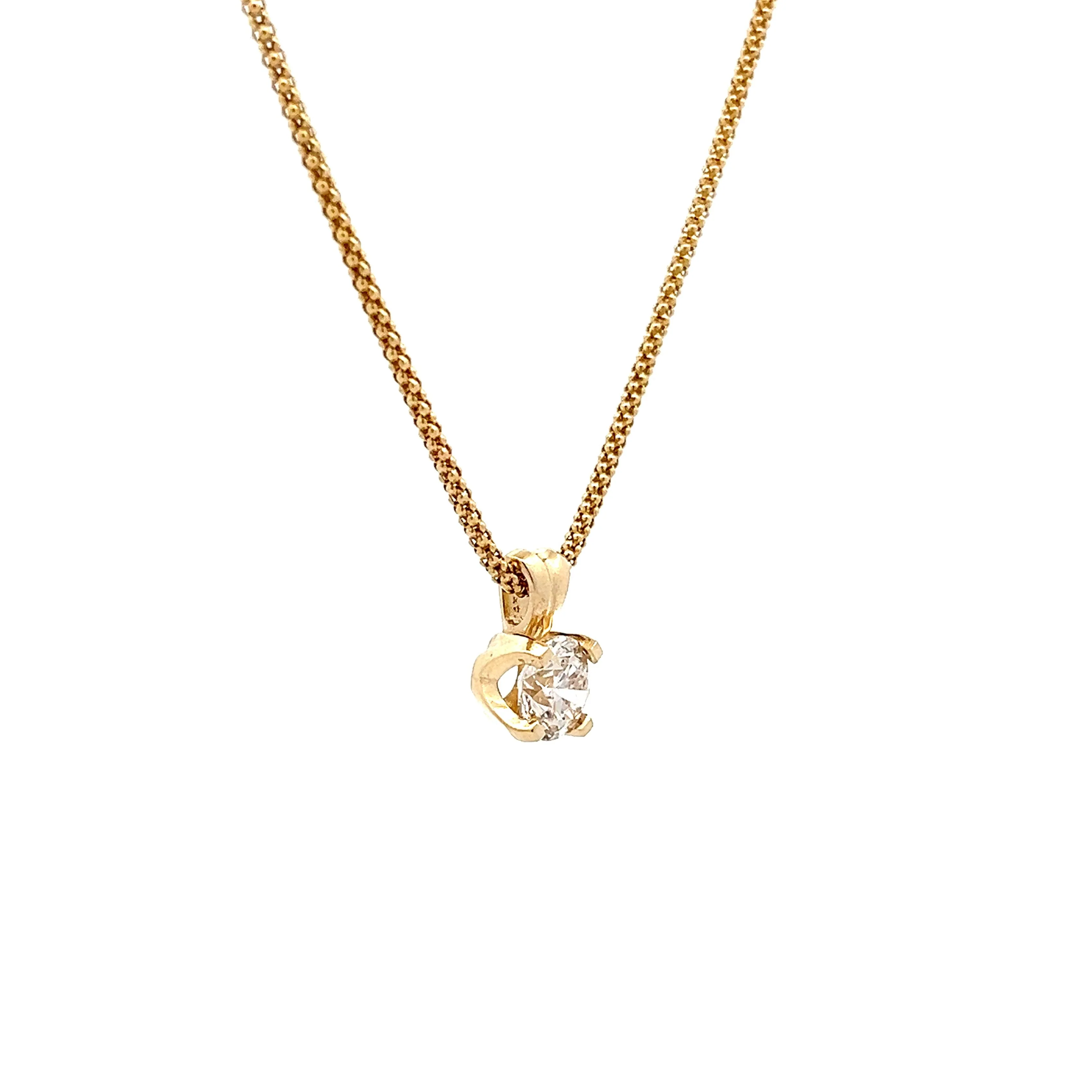 1.31 Diamond Solitaire Pendant Necklace in 14k Yellow Gold - Image 3