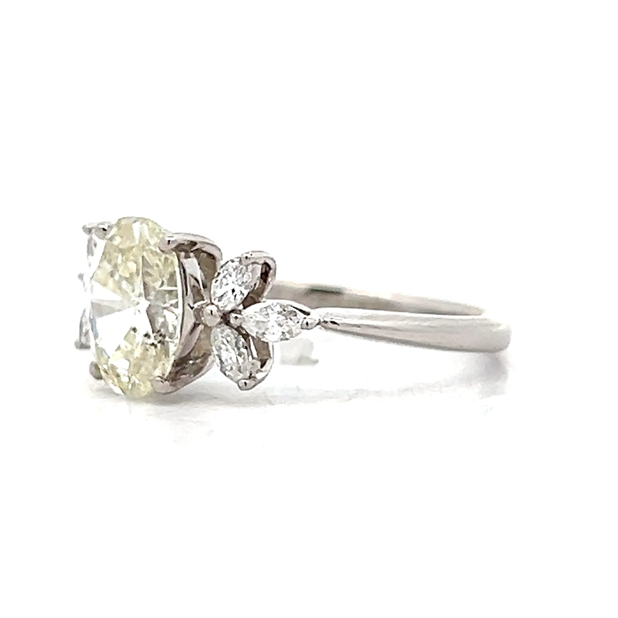 1.31 Oval Diamond Engagement Ring in Platinum - Image 2