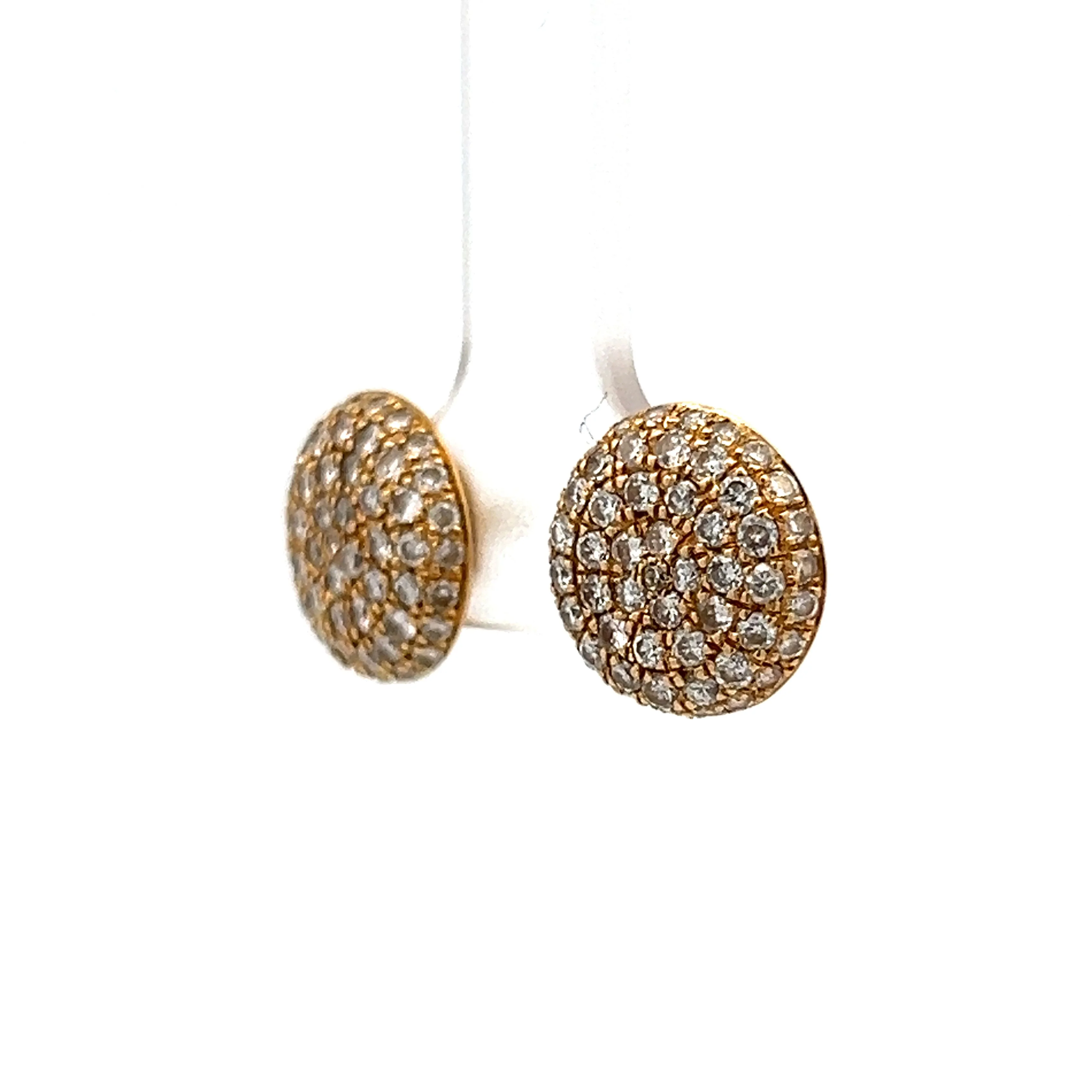 1.32 Diamond Stud Earrings in 18k Yellow Gold - Image 2