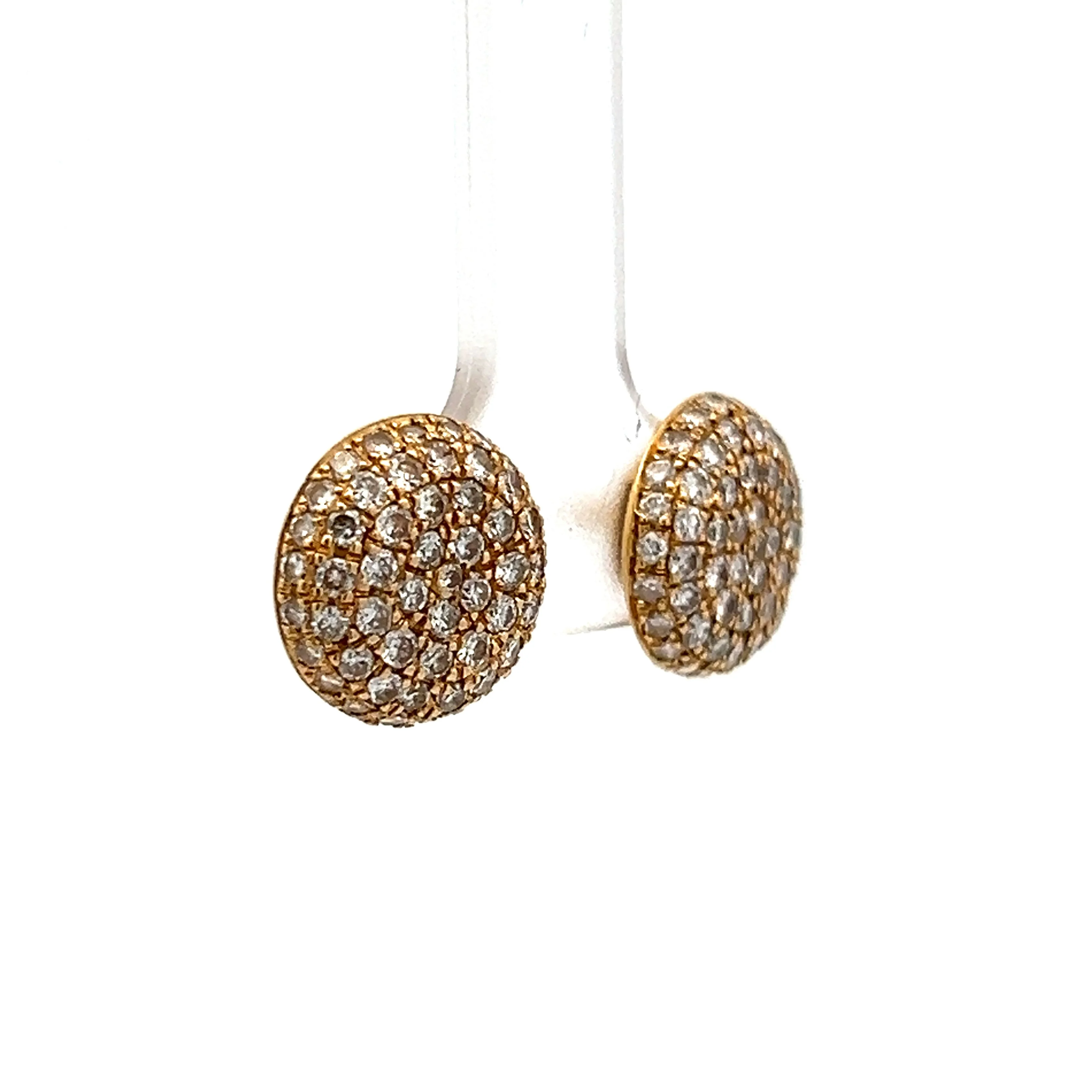 1.32 Diamond Stud Earrings in 18k Yellow Gold - Image 3