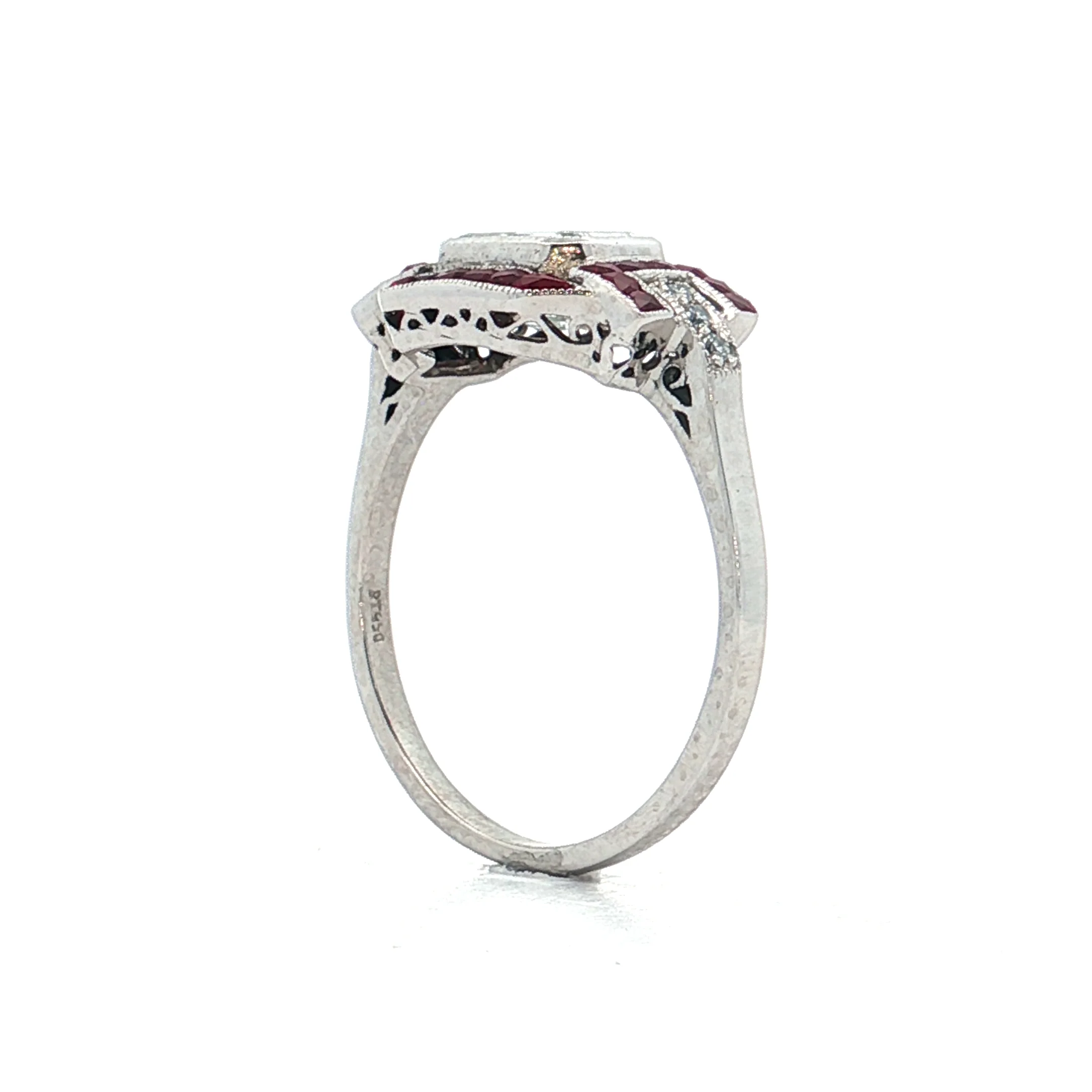 1.32 Emerald Cut Diamond Engagement Ring Platinum - Image 5