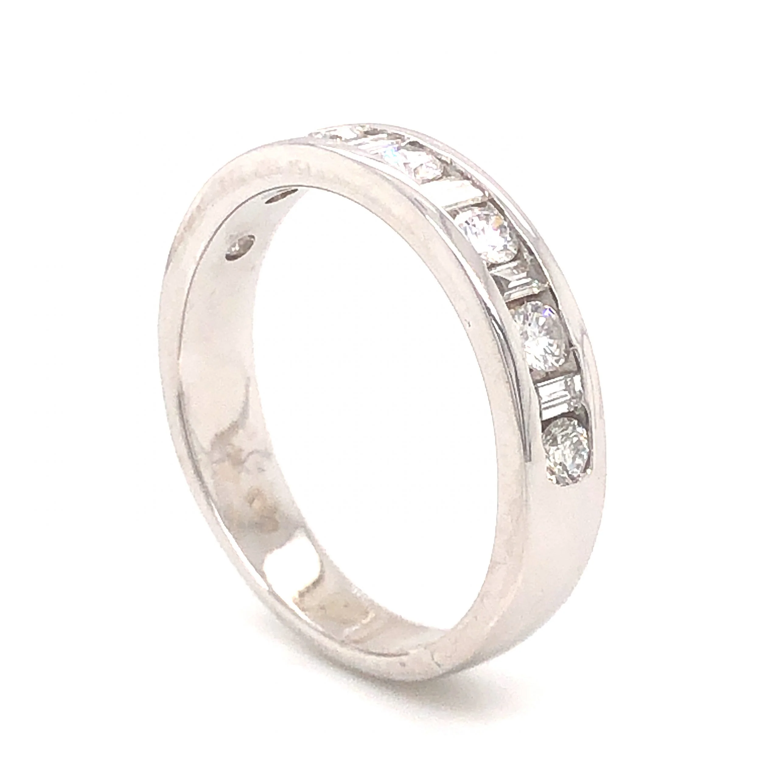 1.32 Men's Diamond Wedding Band in 14k White Gold - Image 4