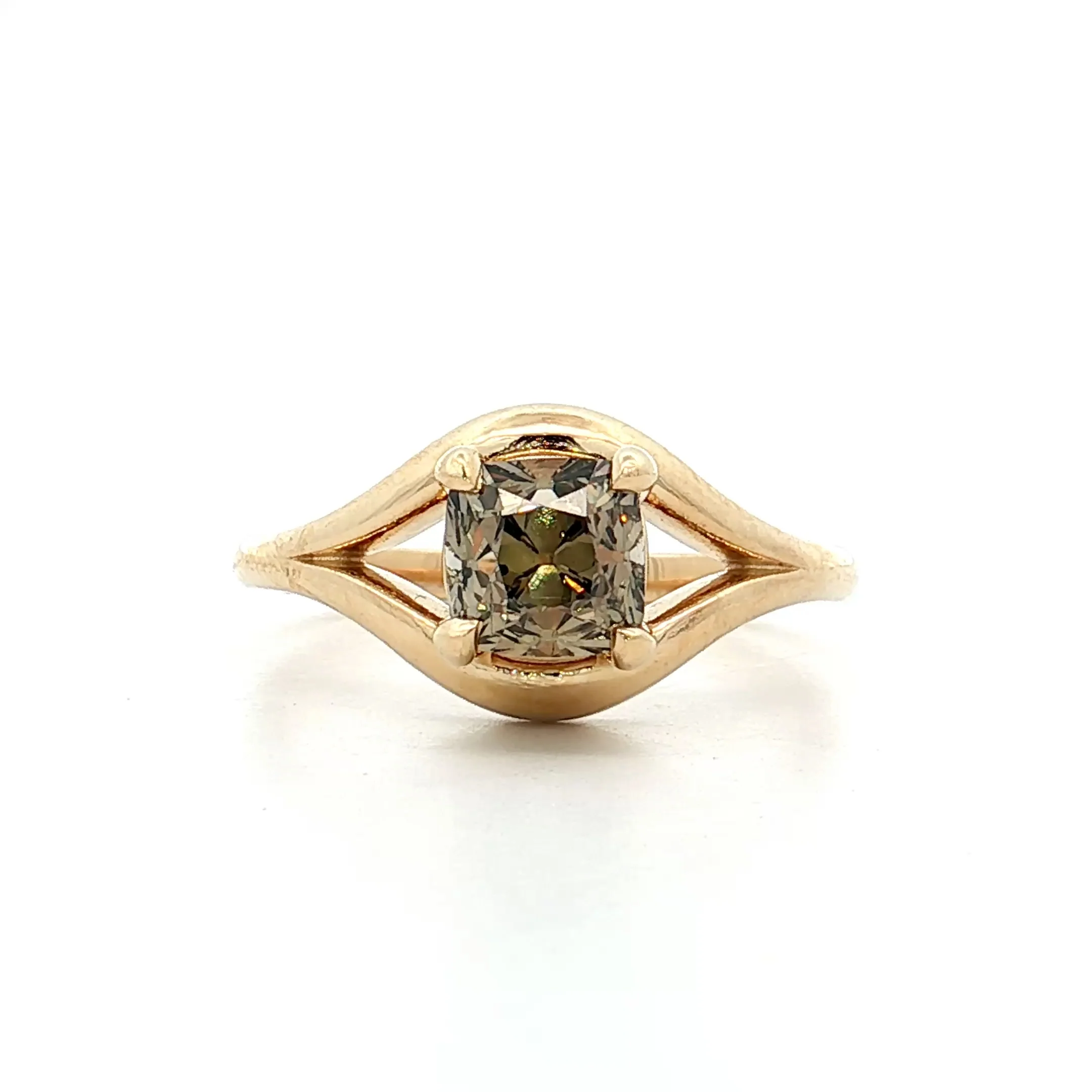 1.32 Old Mine Cushion Diamond Engagement Ring 14k