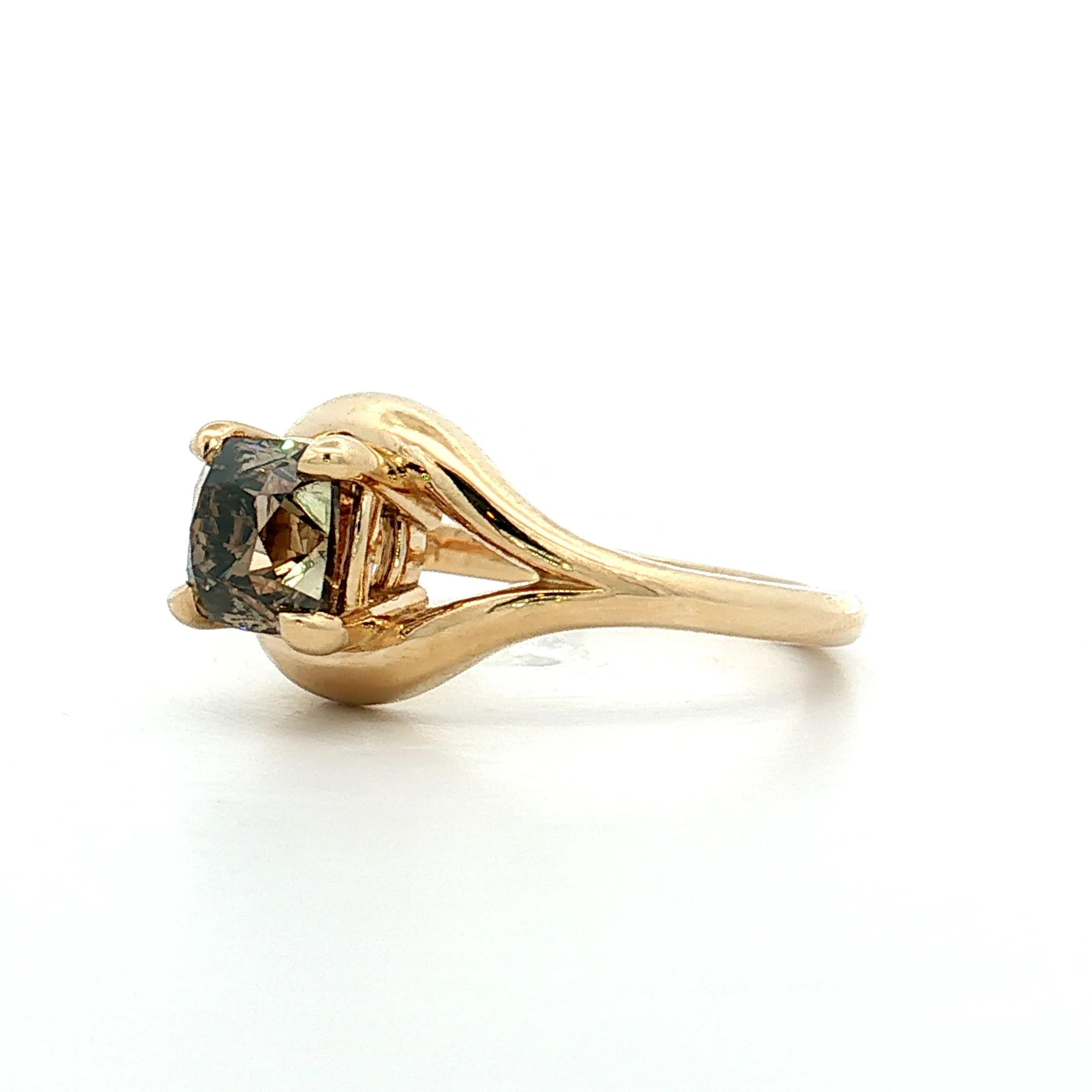 1.32 Old Mine Cushion Diamond Engagement Ring 14k - Image 2