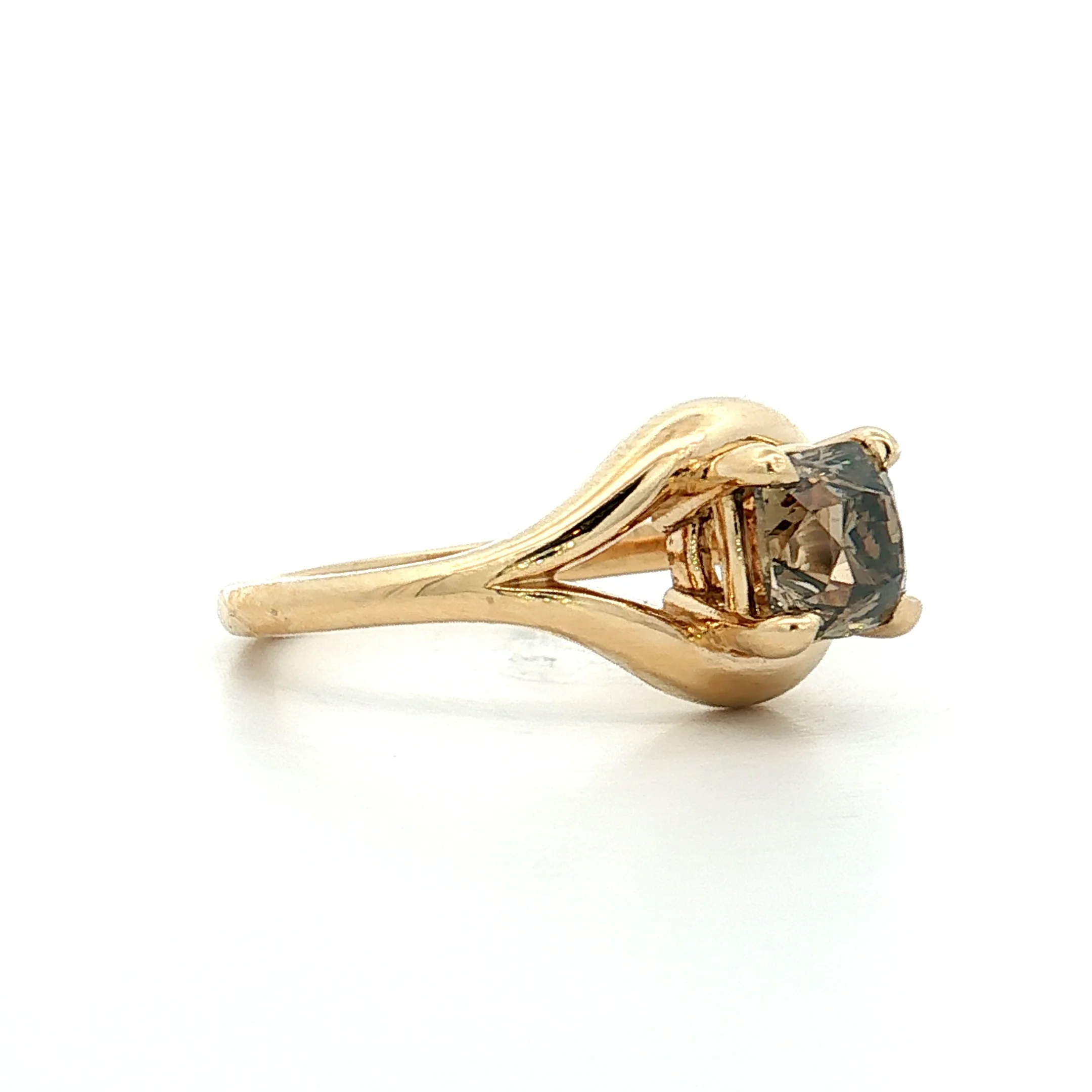 1.32 Old Mine Cushion Diamond Engagement Ring 14k - Image 3
