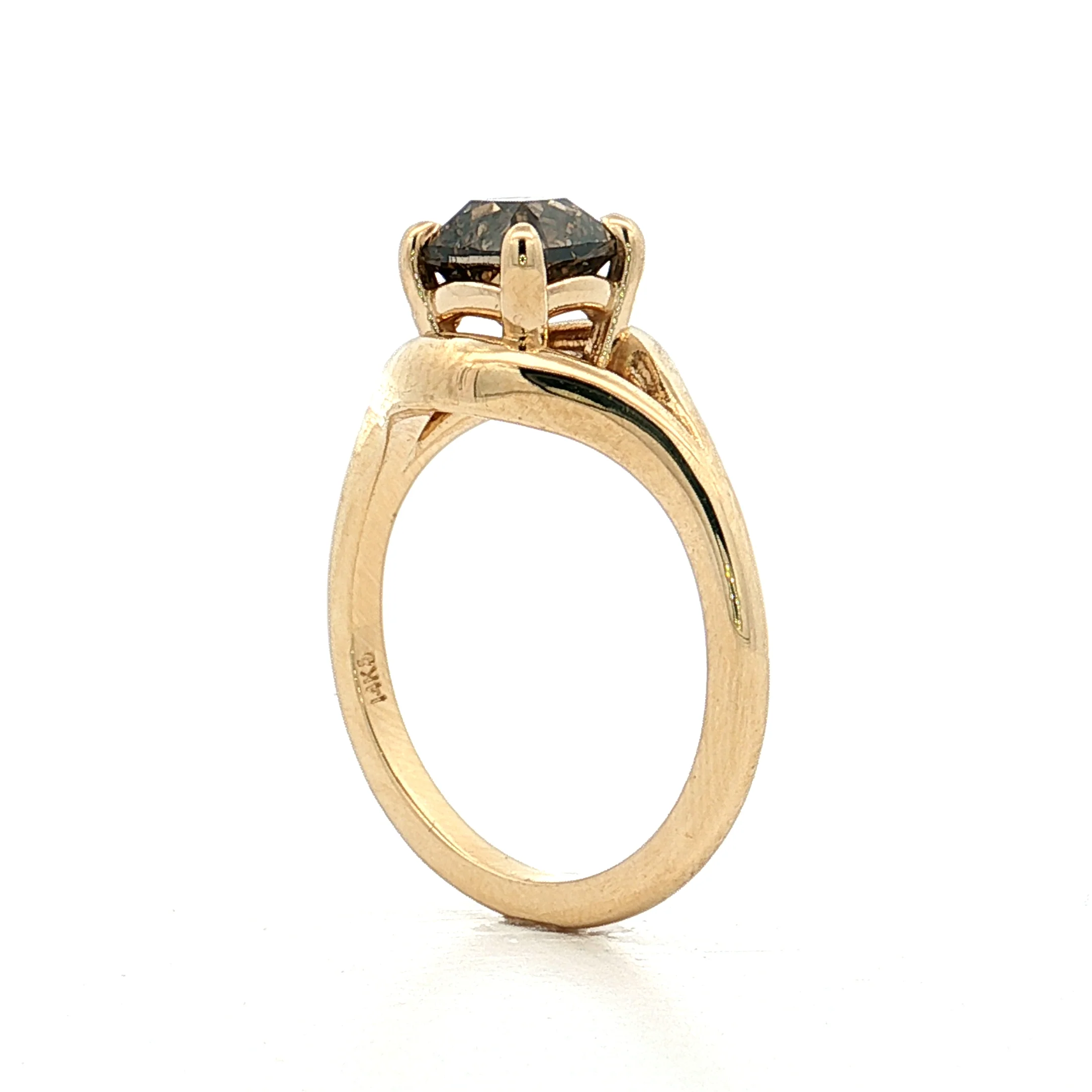 1.32 Old Mine Cushion Diamond Engagement Ring 14k - Image 5