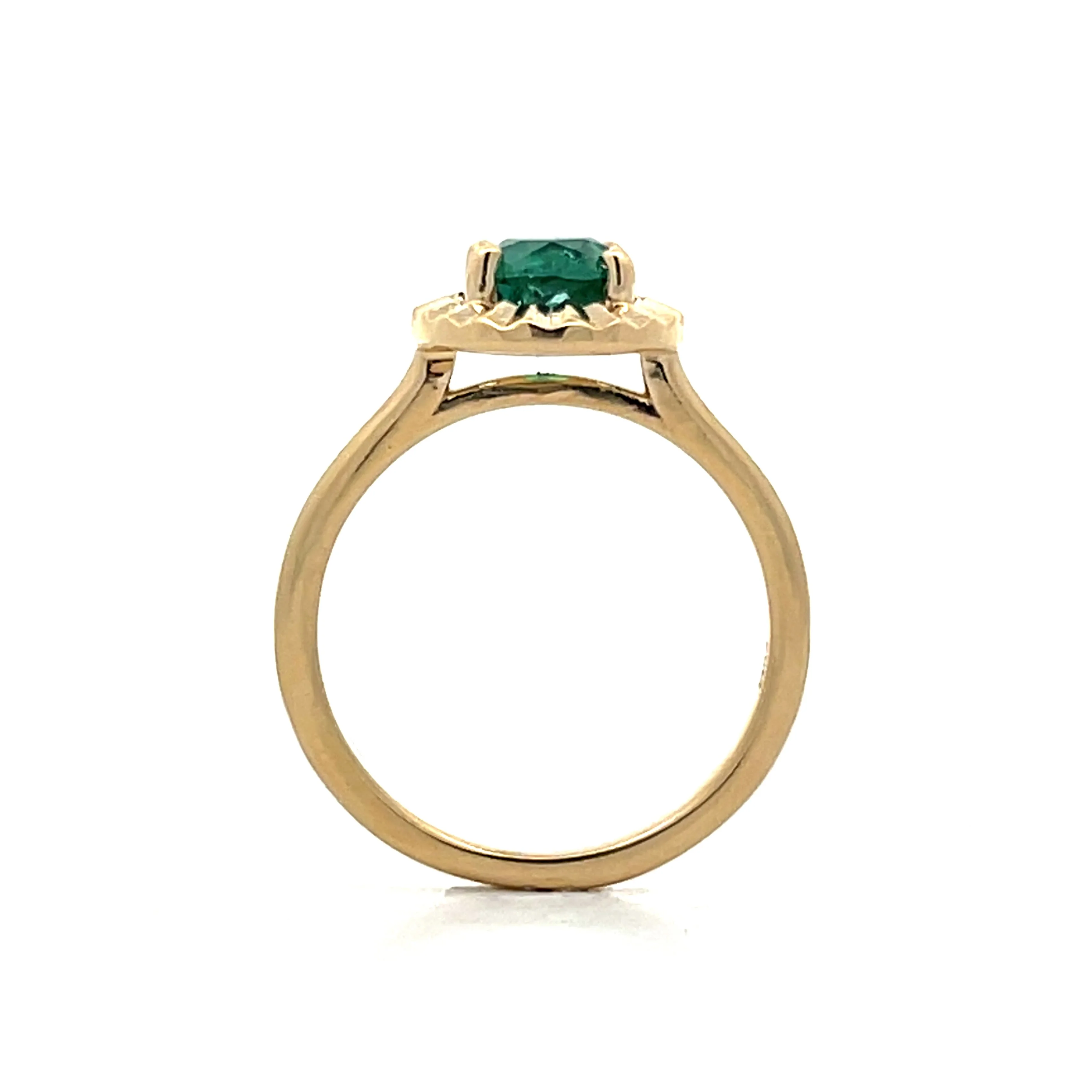 1.32 Oval Cut Tourmaline Ring in 14k Yellow Gold - Image 4