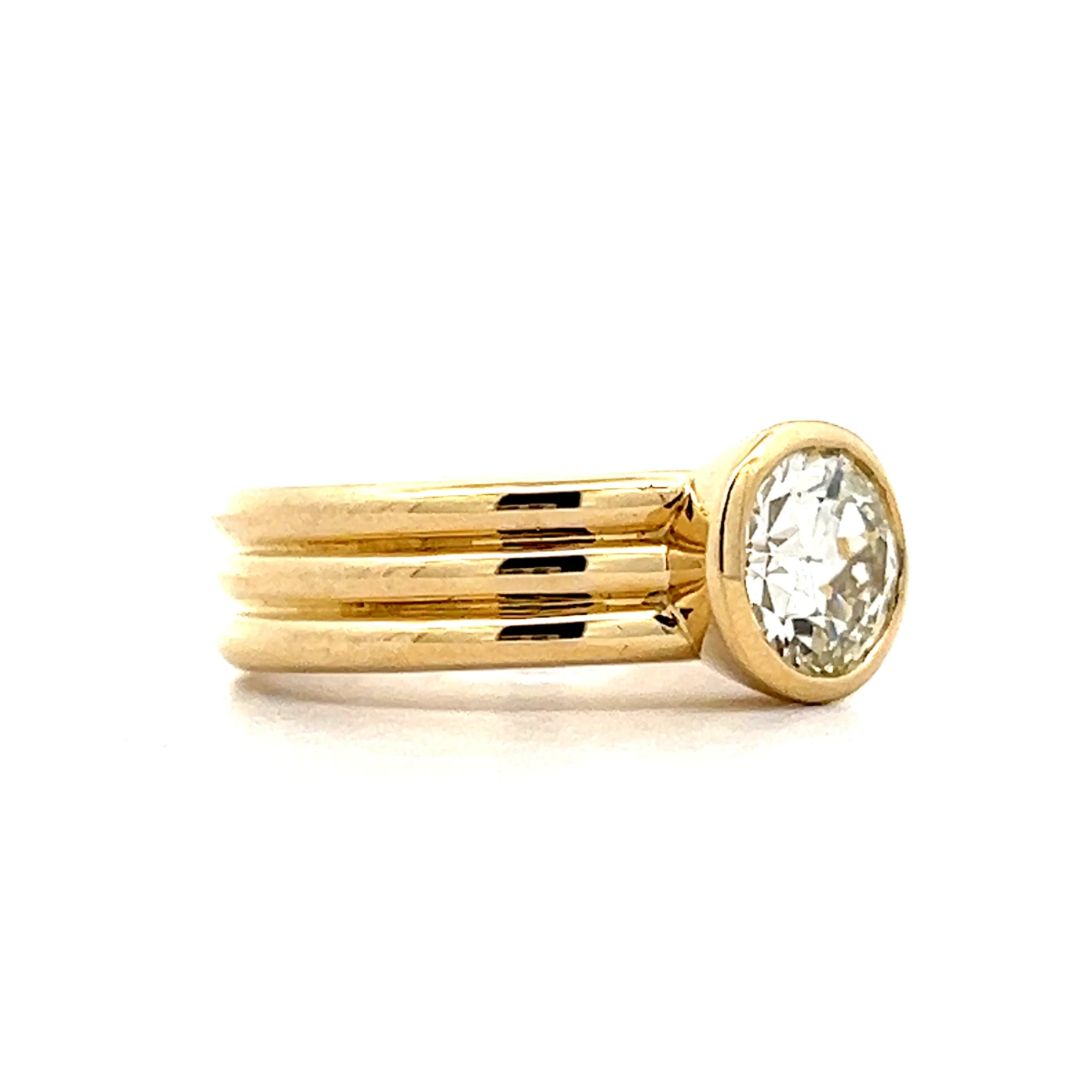 1.32 Round Brilliant Diamond Engagement Ring in 14k - Image 3