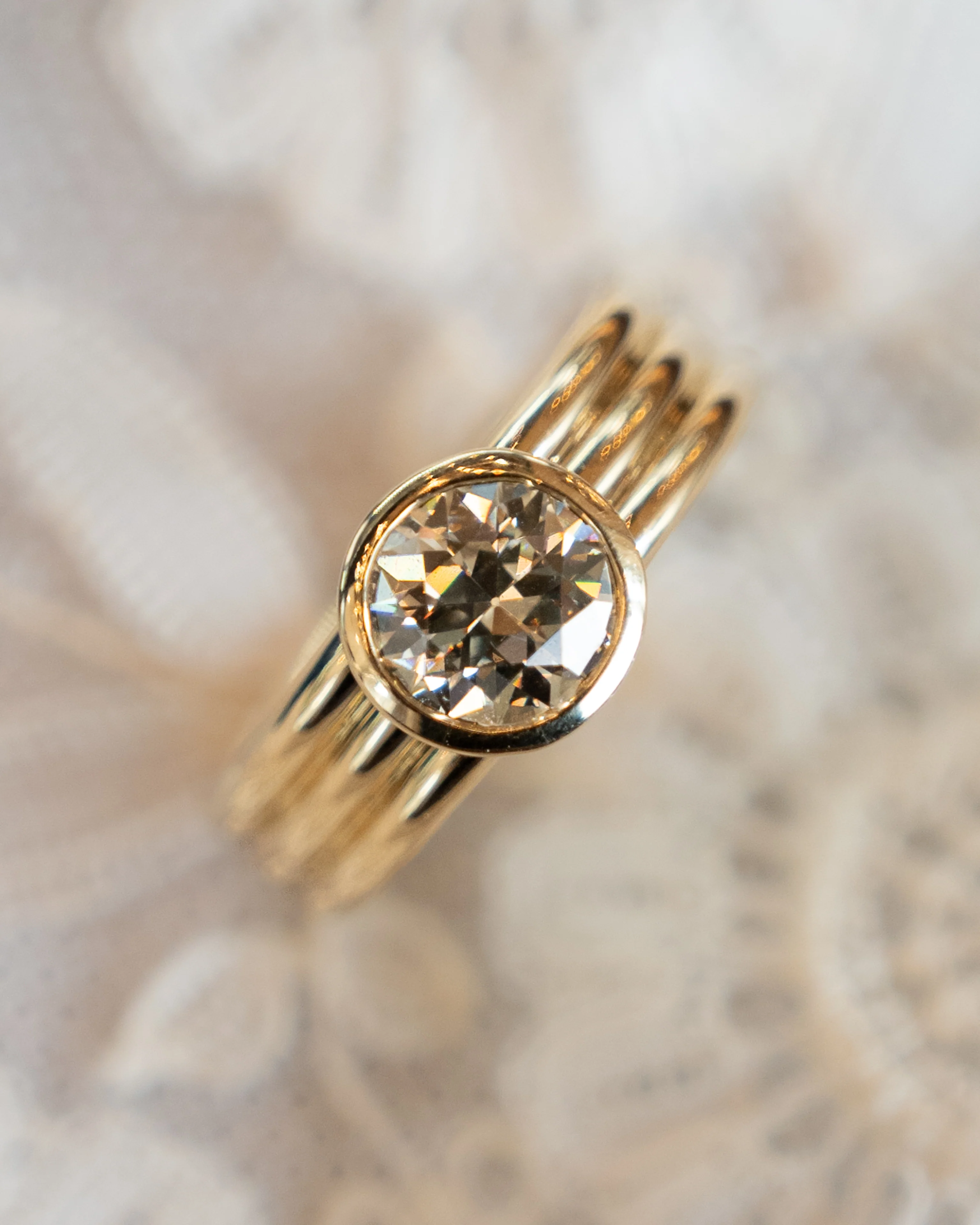 1.32 Round Brilliant Diamond Engagement Ring in 14k - Image 6